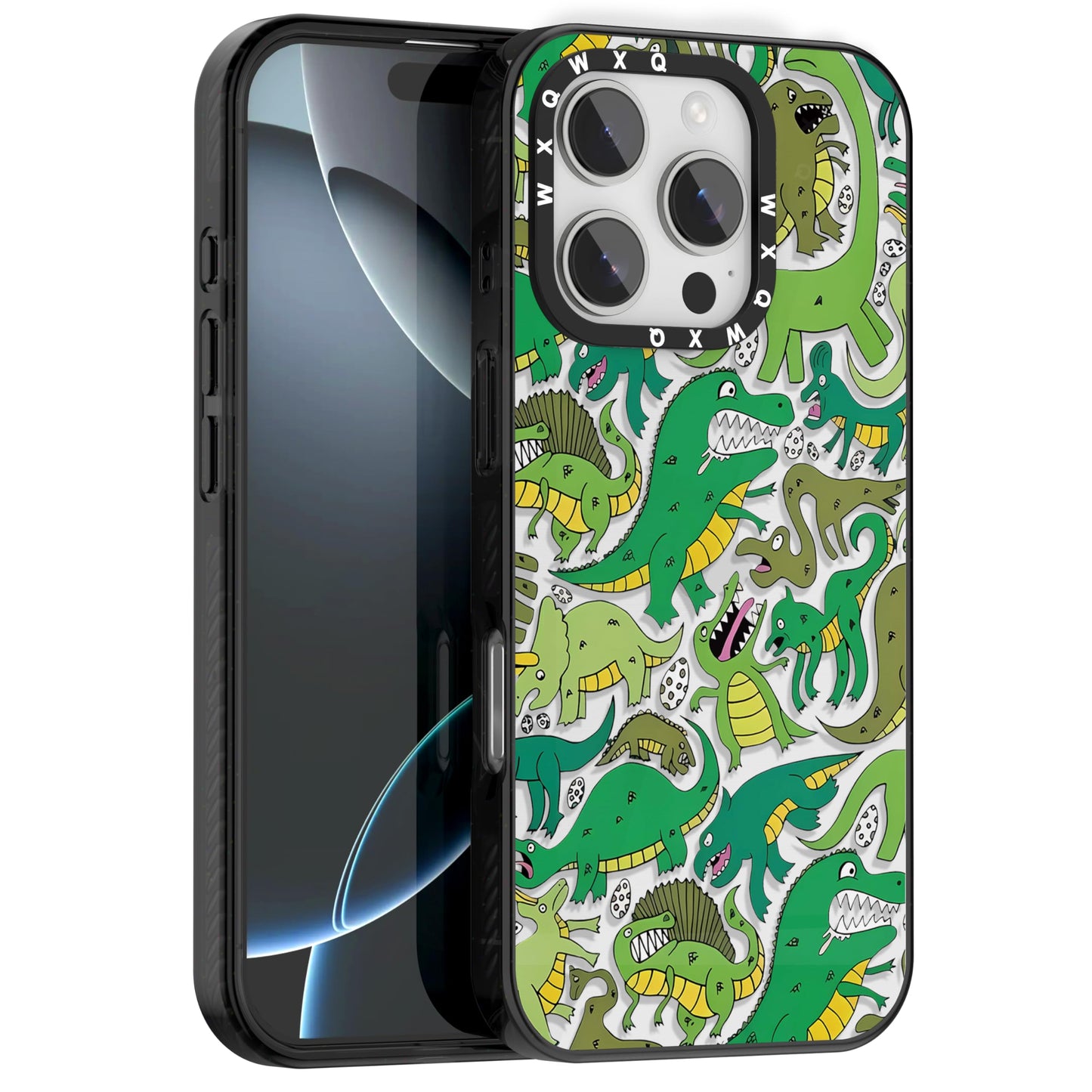 for iPhone 16 pro max Graffiti of Cartoon Animal Clear Phone Case | TPU+PC Premium Painted Anti-Drop Phone Case Superior Shock Absorption Military-Grade Drop Protection cover