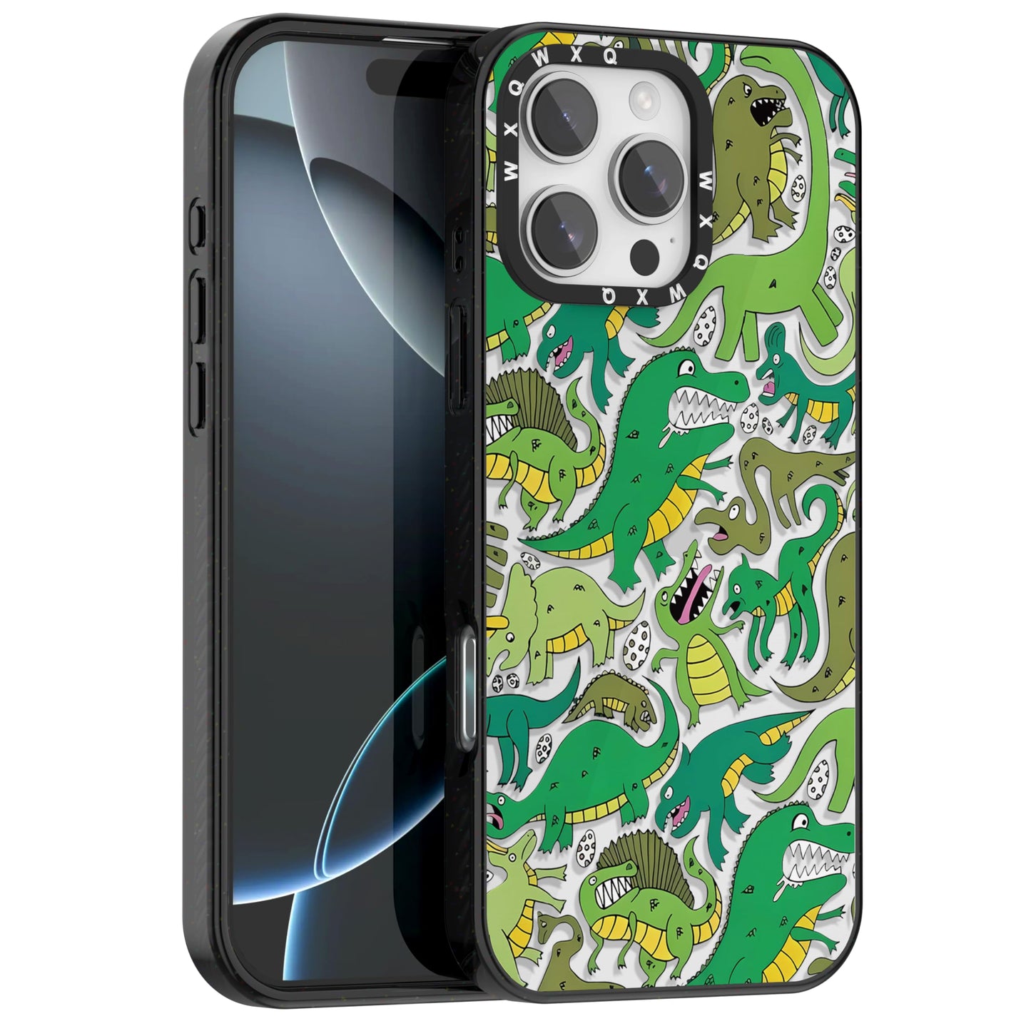 for iPhone 16 pro max Graffiti of Cartoon Animal Clear Phone Case | TPU+PC Premium Painted Anti-Drop Phone Case Superior Shock Absorption Military-Grade Drop Protection cover