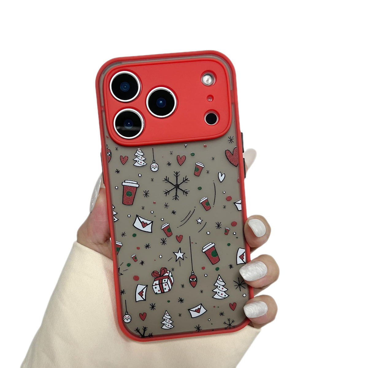 ZTOFERA Christmas Case for iPhone 15,Cute Merry Christmas Pattern Phone Case Gifts Translucent Silicone Hard PC +TPU Bumper Shockproof Protective Cover for iPhone 15 6.1 inch-Gingerbread Man