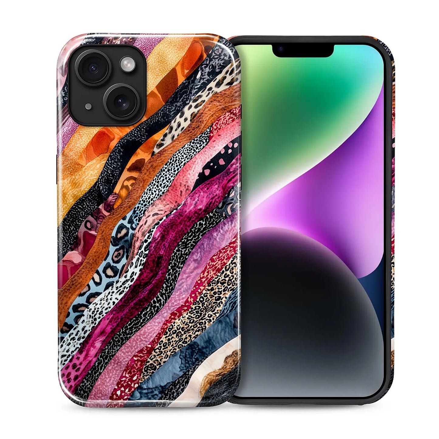 Compatible with iPhone 13 14 Case, Hybrid 2-Layer Case Shockproof Anti-Scratch for Girl Women Boy Men, Plant Collection for iPhone 13 14