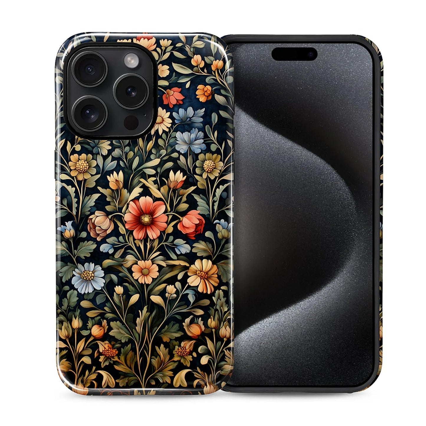 Compatible with iPhone 13 14 Case, Hybrid 2-Layer Case Shockproof Anti-Scratch for Girl Women Boy Men, Plant Collection for iPhone 13 14