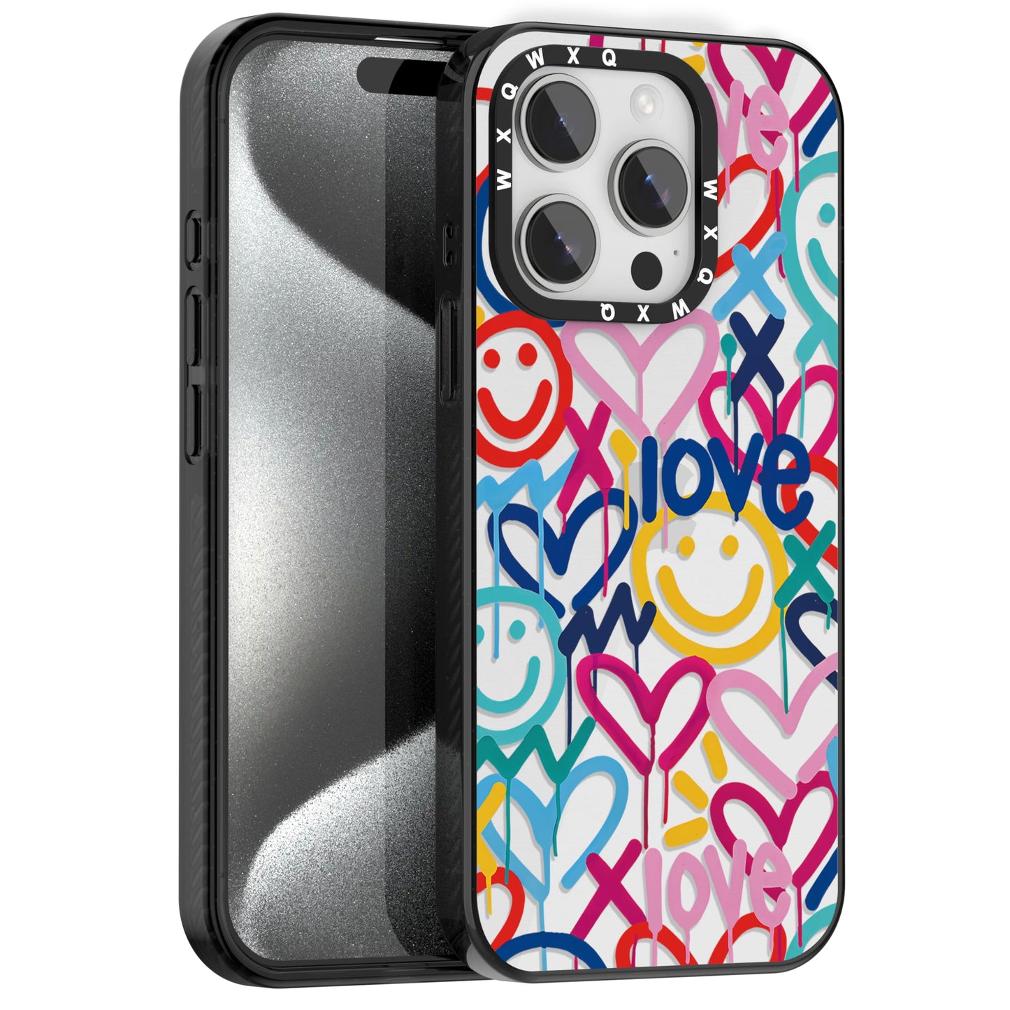 for iPhone 16 pro max Graffiti of Cartoon Animal Clear Phone Case | TPU+PC Premium Painted Anti-Drop Phone Case Superior Shock Absorption Military-Grade Drop Protection cover