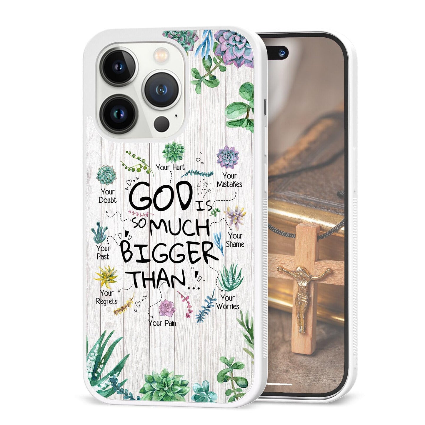 Cute Plant Lover Phone Cases for iPhone 11 12 13 14 15 16 17 Pro Max Plus Mini X 7 8 SE| for Samsung Galaxy A17 A25 A26 A33 A35 A36 | Christian Print Cover Case