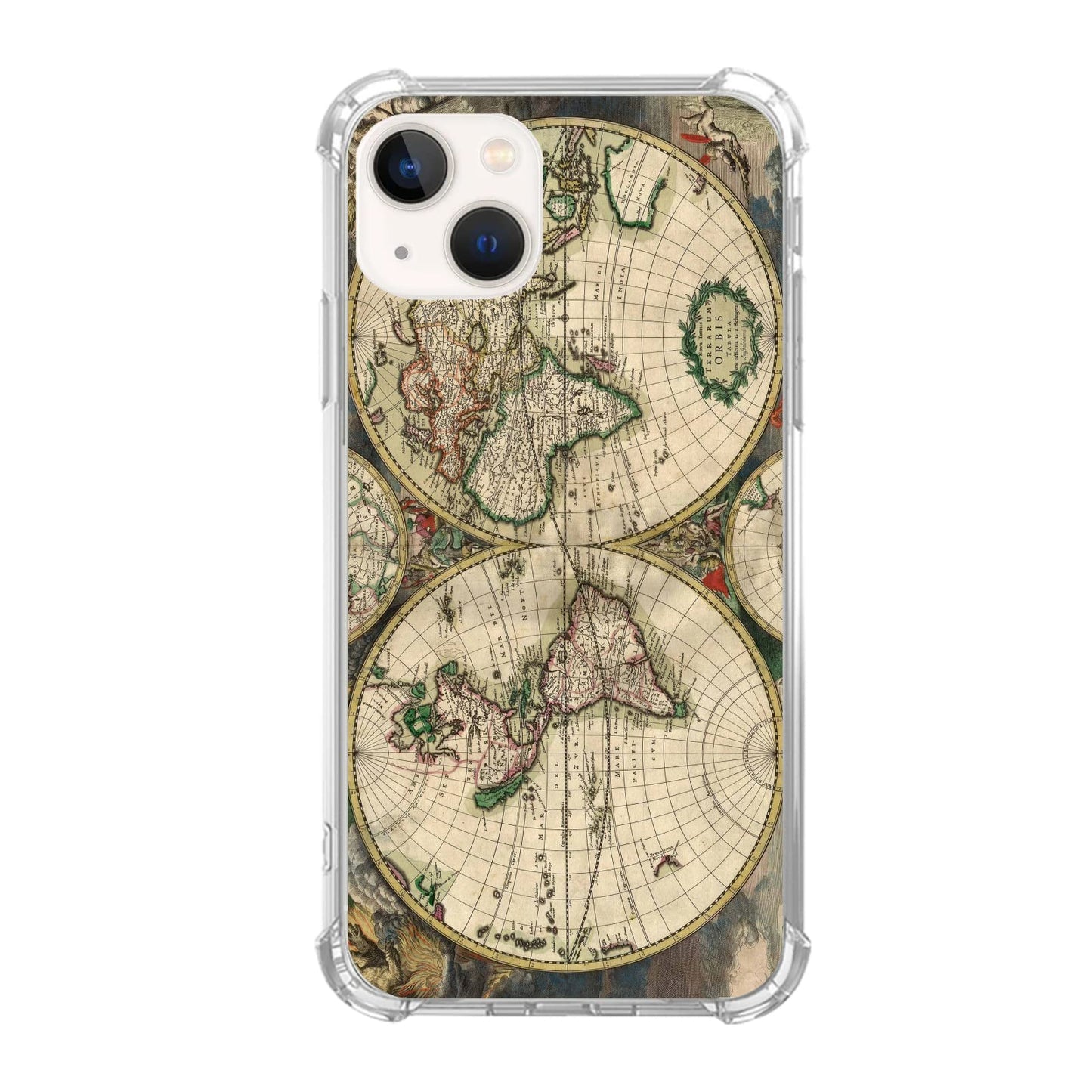 Winter Christmas Holiday Collage Case for iPhone 13, Retro Aesthetic Christmas Gingerbread and Tree Pattern Case for Girls Women Men, Unique Trendy TPU Bumper Cover Case for iPhone 13