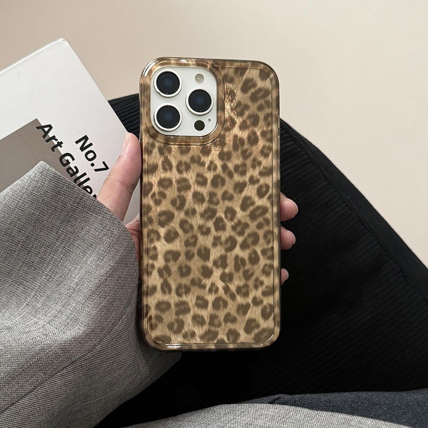 inewateri Compatible for iPhone 16 Pro Max Case with Cute Cheetah Leopard Print Retro Aesthetics Design Soft Slim TPU Shockproof Protective Bumper Glitter Shiny Phone Cover-Blue