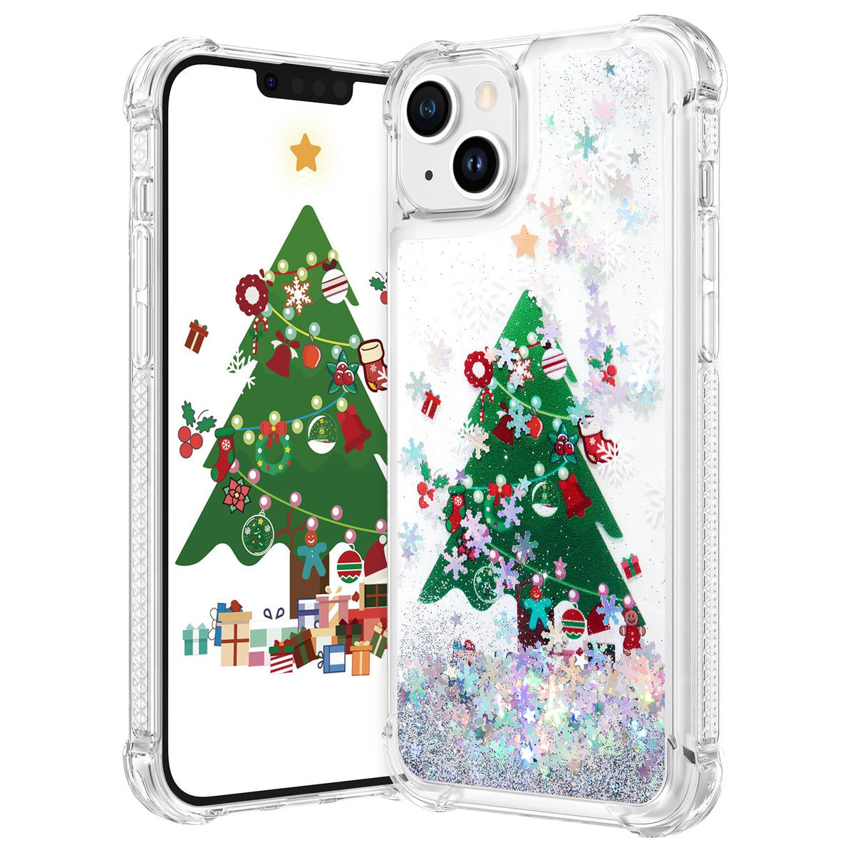 Maxdara for iPhone 13 iPhone 14 Cute Christmas Tree Case