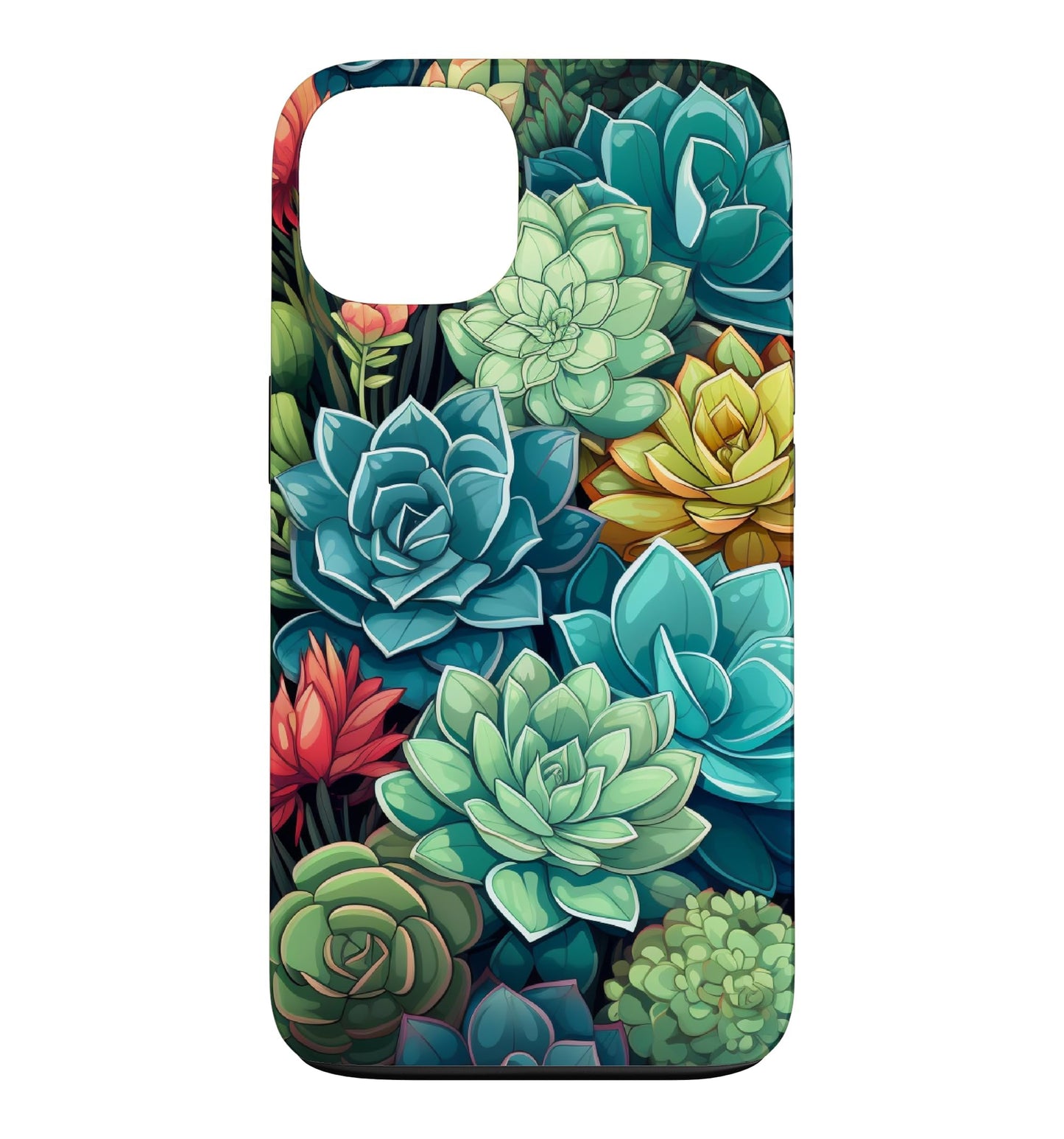 Succulent Plant Botanical Green Floral Pattern Flower Cactus Case for iPhone Air