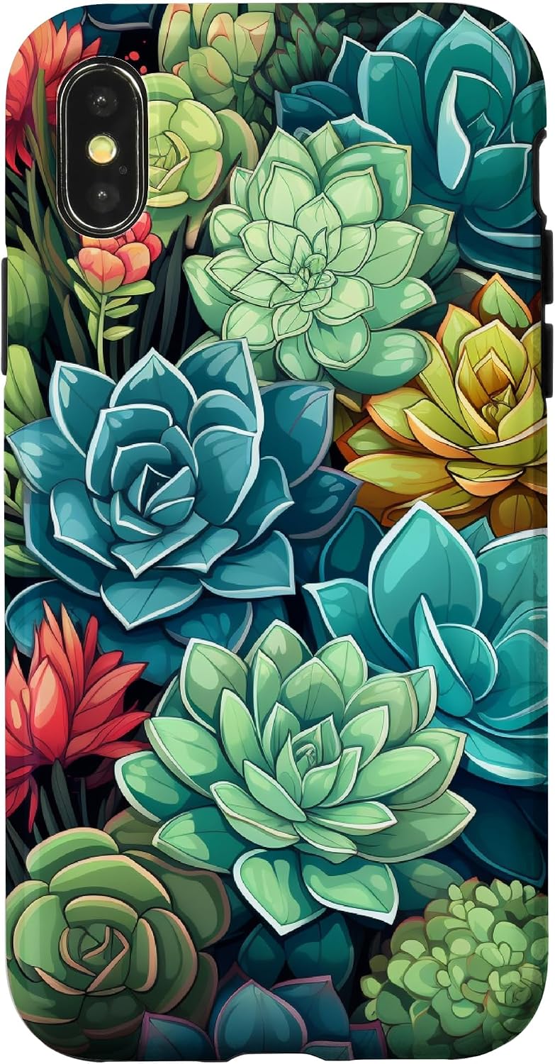 Succulent Plant Botanical Green Floral Pattern Flower Cactus Case for iPhone Air