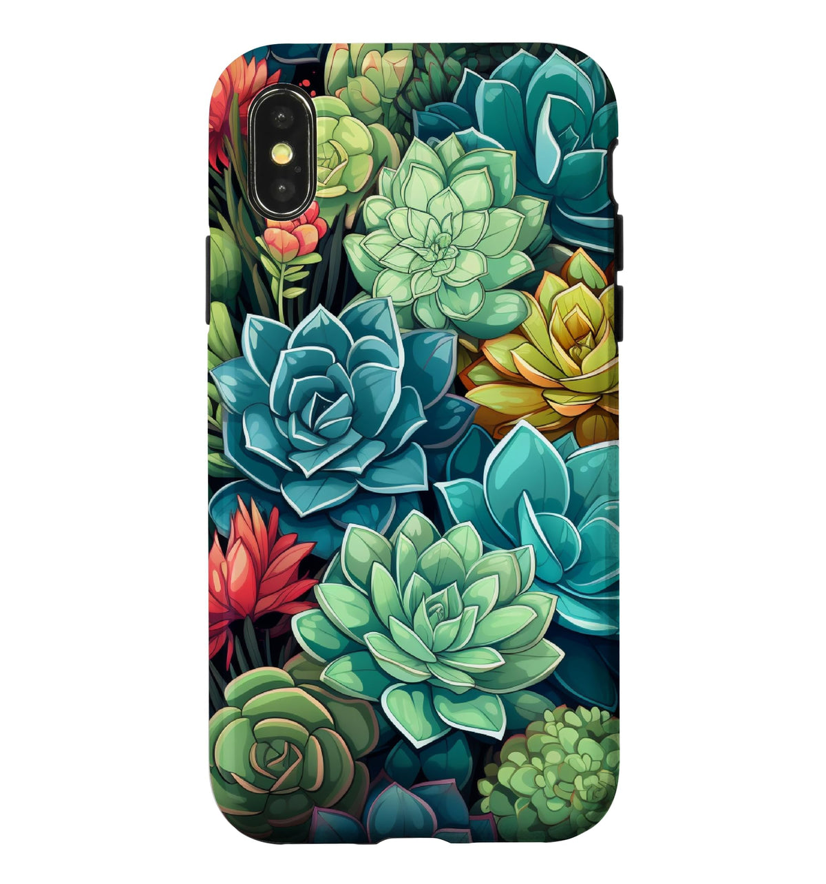 Succulent Plant Botanical Green Floral Pattern Flower Cactus Case for iPhone Air