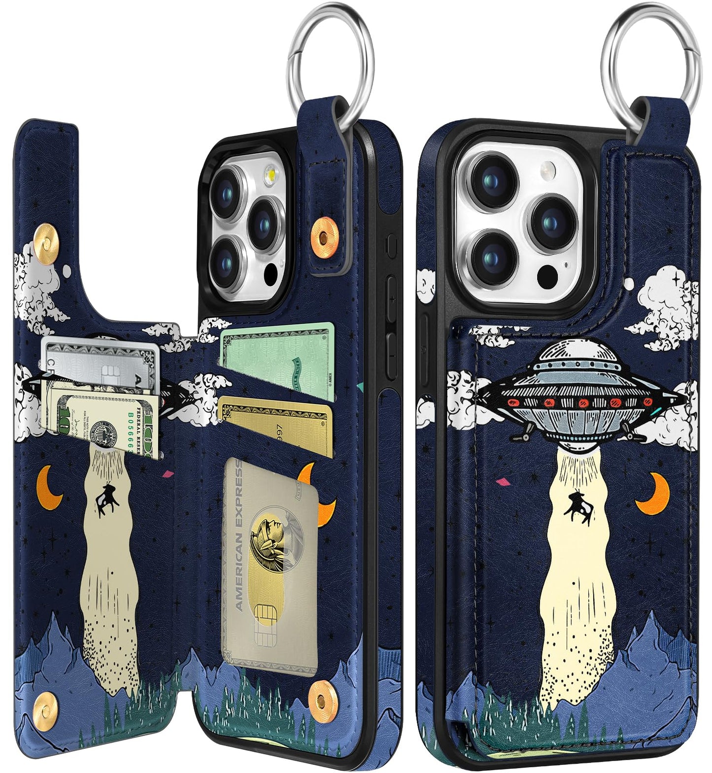 Shorogyt Compatible with iPhone 17 Pro Max Wallet Case with Card Holder - Cute Dog Lover Design Kickstand for Magnetic Clasp Back Flip Folio Leather Phone Covers for Women Men Girls