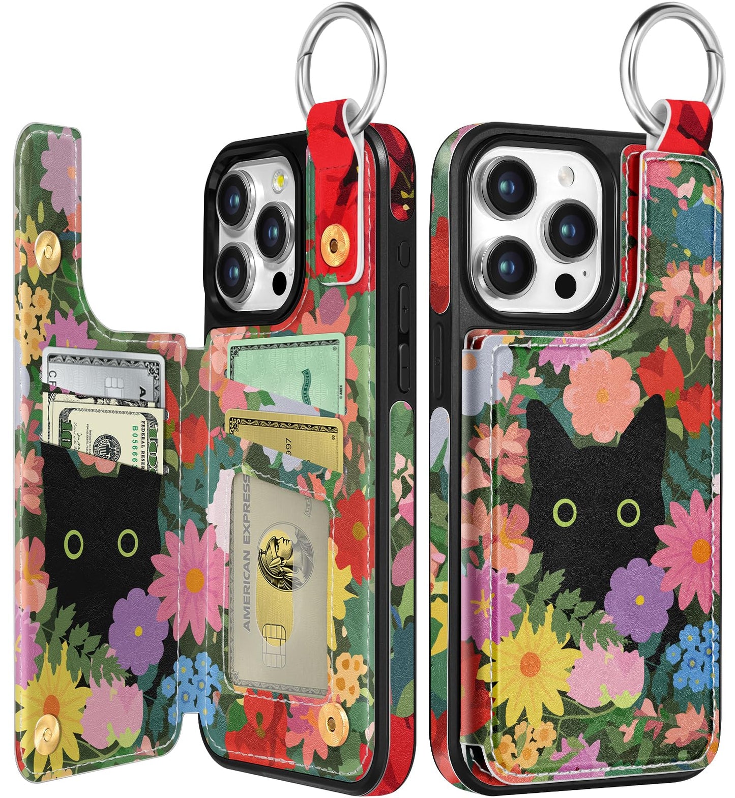 Shorogyt Compatible with iPhone 17 Pro Max Wallet Case with Card Holder - Cute Dog Lover Design Kickstand for Magnetic Clasp Back Flip Folio Leather Phone Covers for Women Men Girls