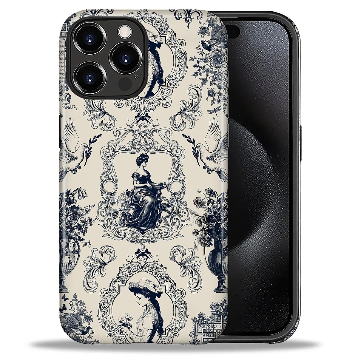 CARLOCA Case for iPhone 16 Pro,Vintage Cat Animal Pet Lover Collage Design Hybrid Dual Protection Soft TPU + Hard PC, Shockproof & Anti-Scratch Cover Men Women Stylish Protective Phone Case
