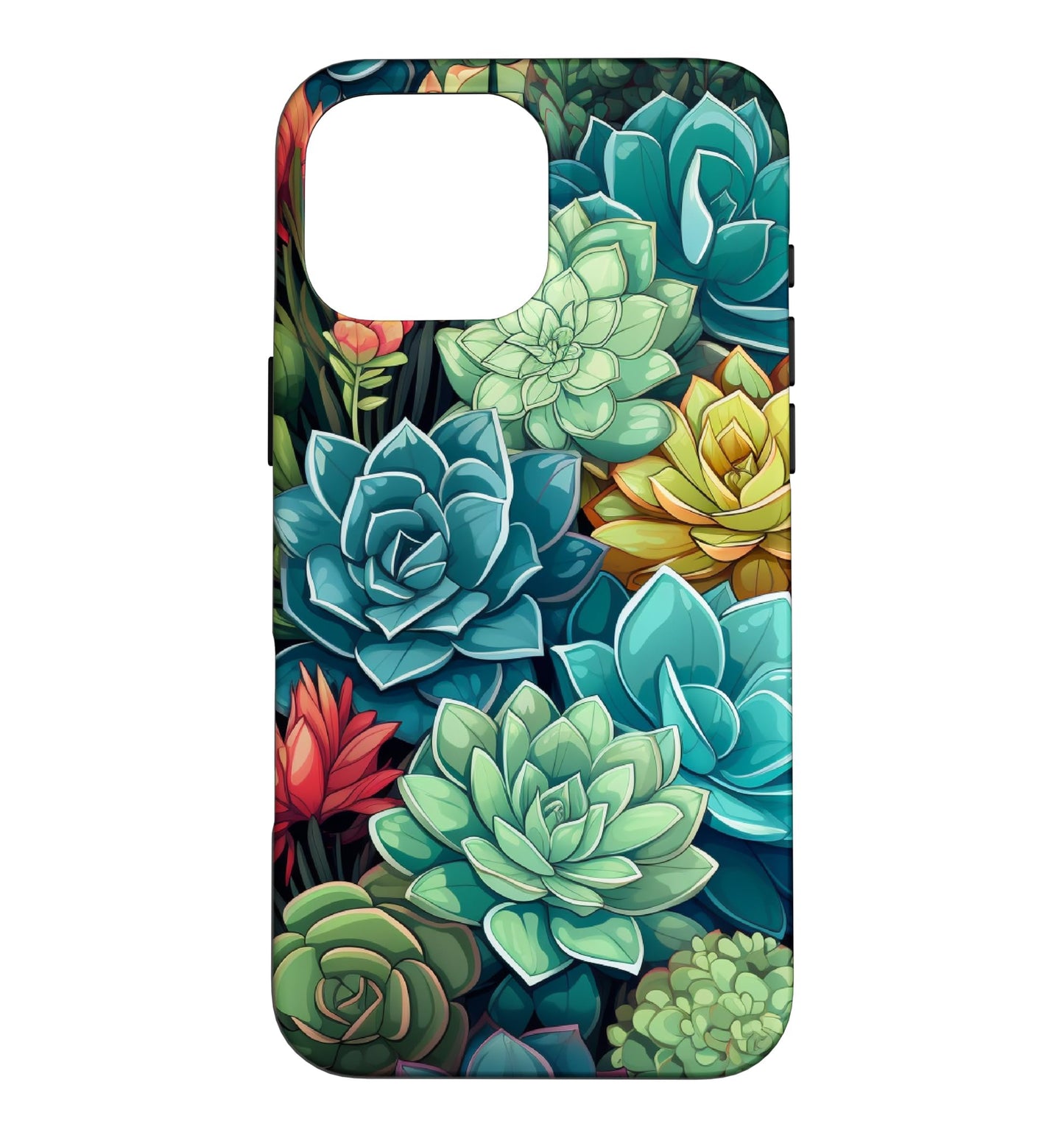Succulent Plant Botanical Green Floral Pattern Flower Cactus Case for iPhone Air