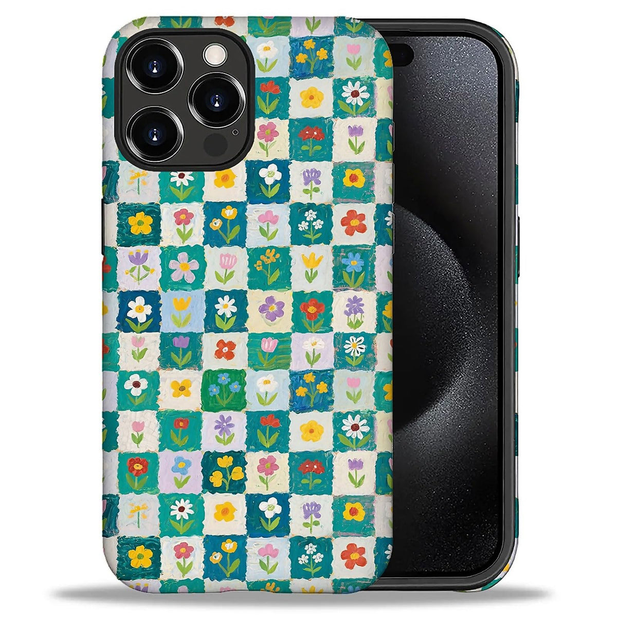 for iPhone 15 Pro Case,Hybrid 2-Layer Hard Shell + Silicone Protective Case -Resistant Shockproof- A Naughty Cat with Blue Stripes Eating Fish