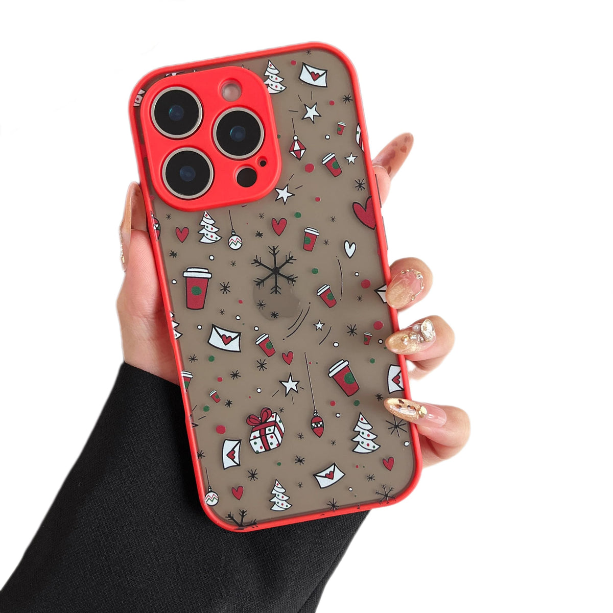 ZTOFERA Christmas Case for iPhone 15,Cute Merry Christmas Pattern Phone Case Gifts Translucent Silicone Hard PC +TPU Bumper Shockproof Protective Cover for iPhone 15 6.1 inch-Gingerbread Man