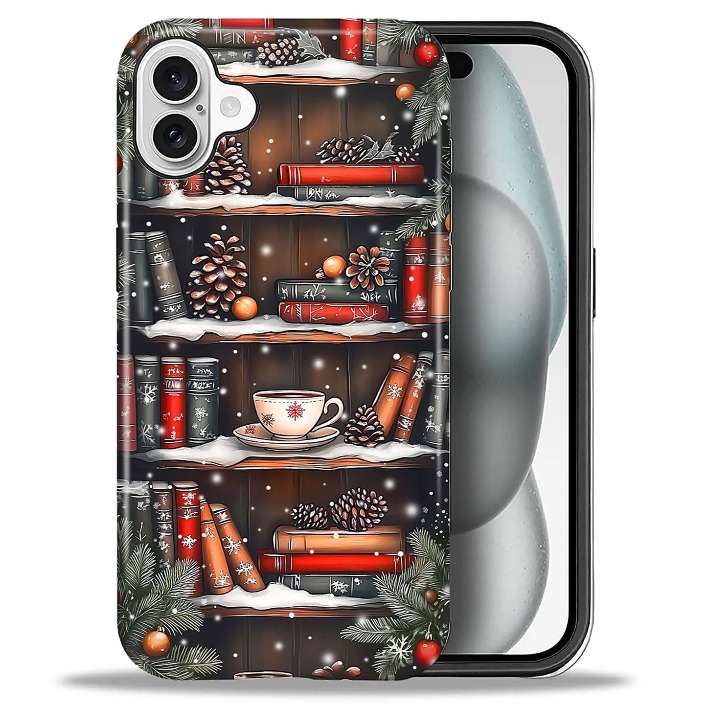 for iPhone 13/14 Case,Hybrid 2-Layer Hard Shell + Silicone Protective Case -Resistant Shockproof- Ally's Dog's Cute College Summer Flower Collage