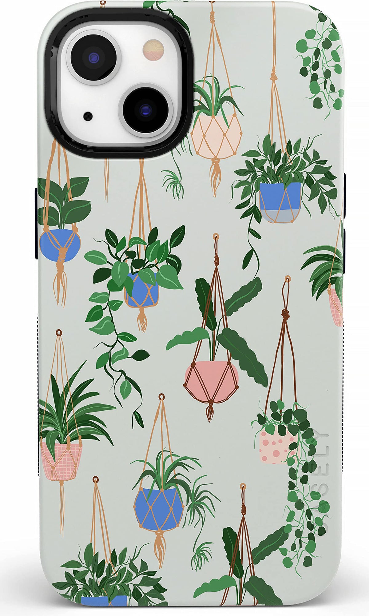 Casely iPhone 15 Case | Hanging Around | Potted Plants Floral | Bold Protective Design | Compatible with MagSafe