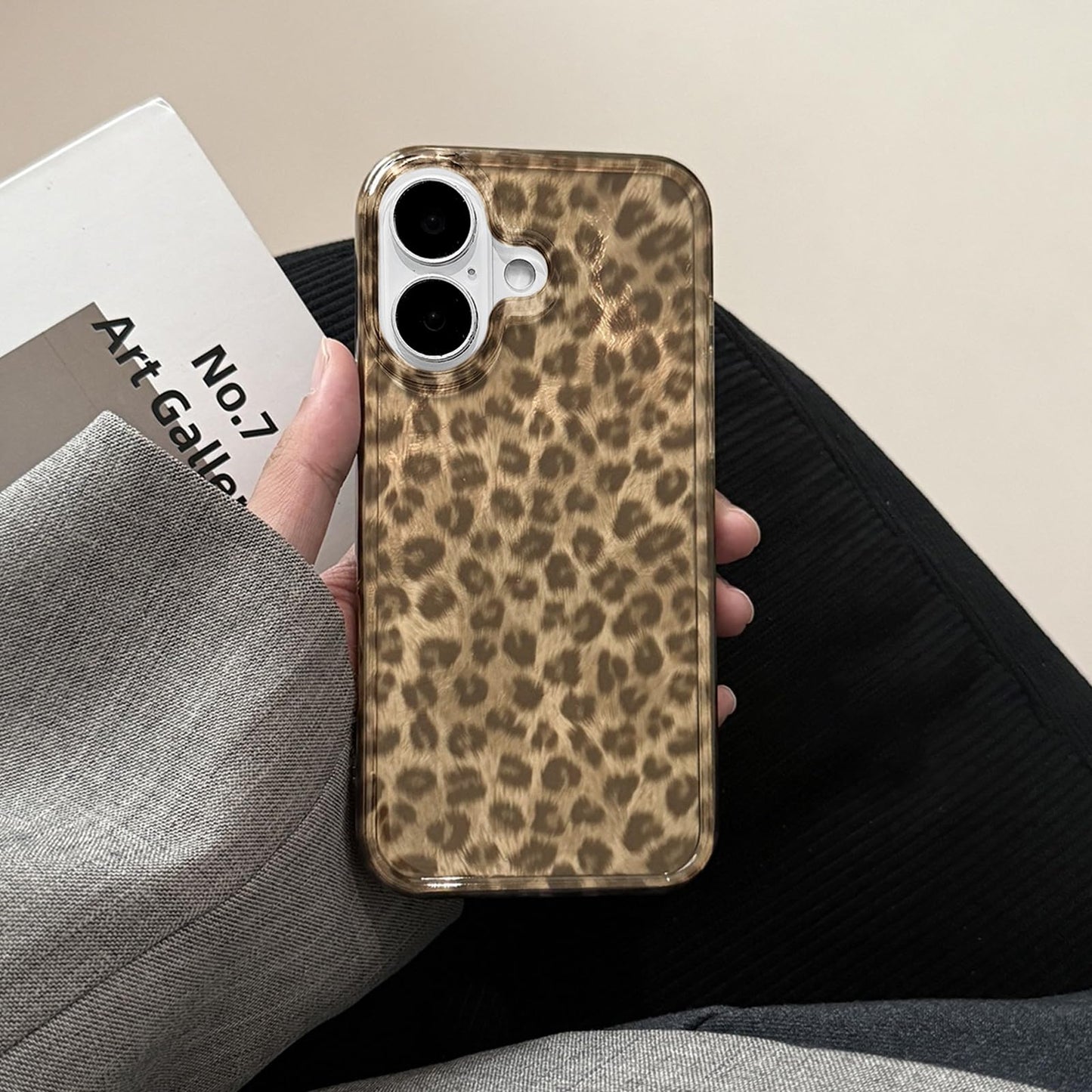 inewateri Compatible for iPhone 16 Pro Max Case with Cute Cheetah Leopard Print Retro Aesthetics Design Soft Slim TPU Shockproof Protective Bumper Glitter Shiny Phone Cover-Blue