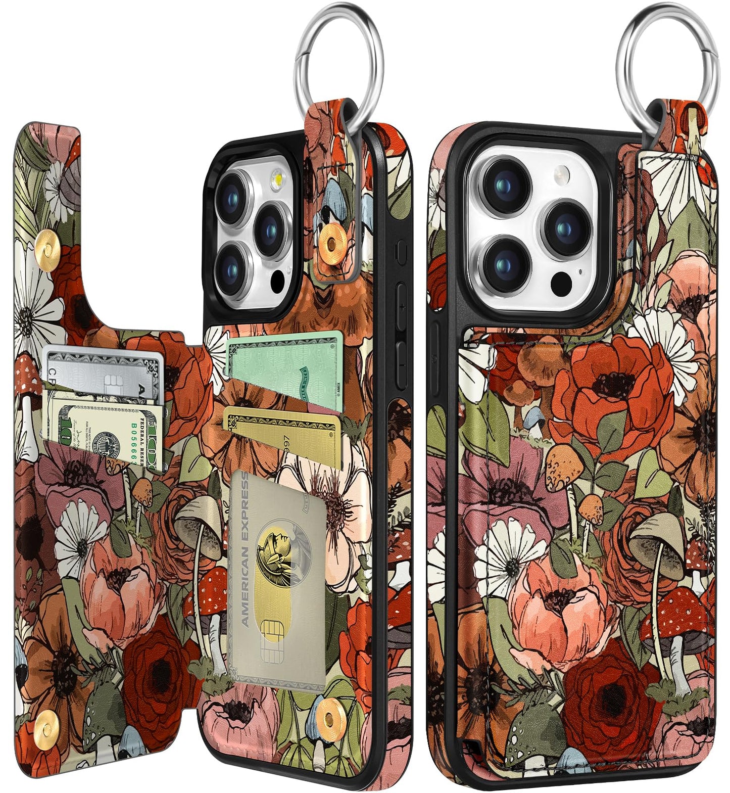 Shorogyt Compatible with iPhone 17 Pro Max Wallet Case with Card Holder - Cute Dog Lover Design Kickstand for Magnetic Clasp Back Flip Folio Leather Phone Covers for Women Men Girls