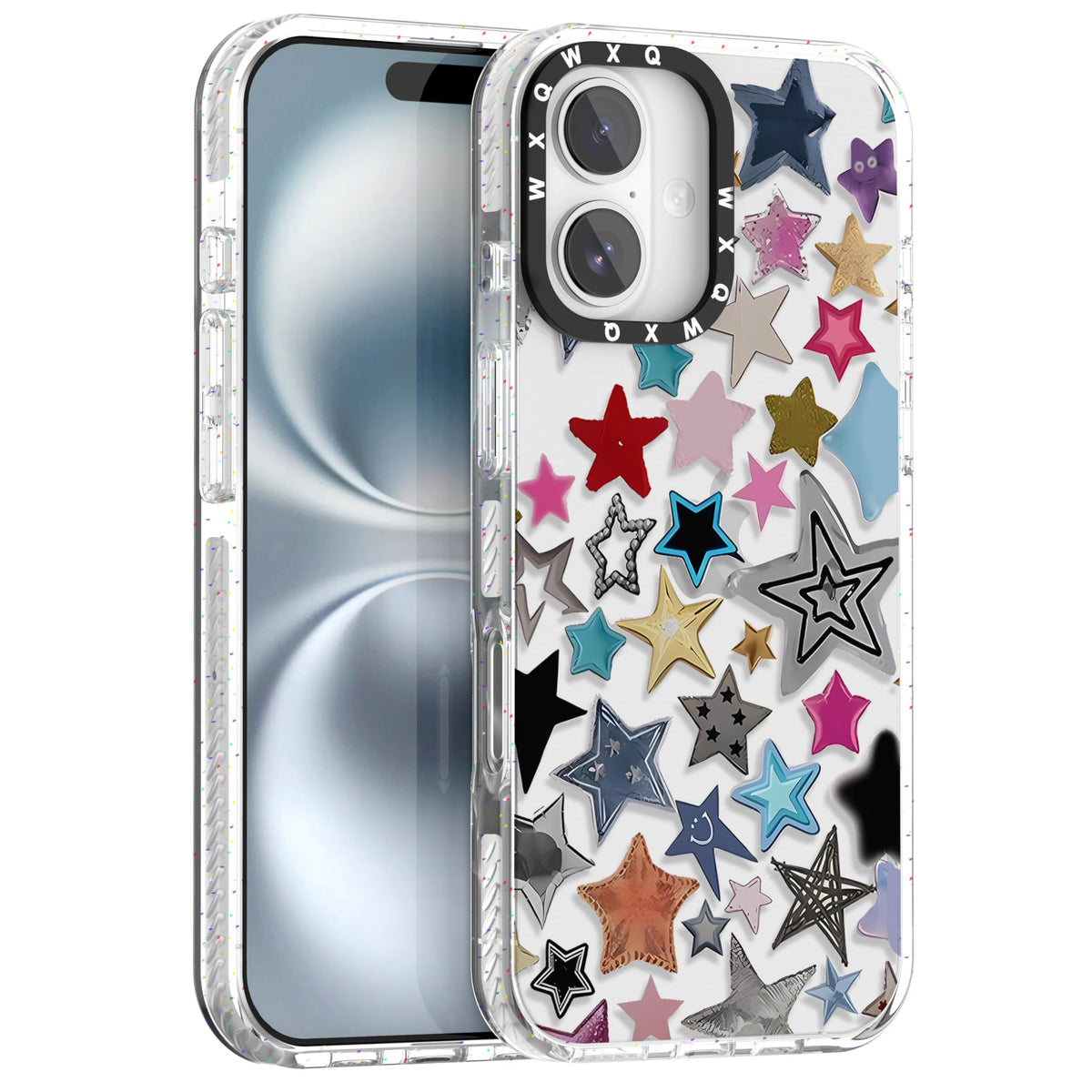 for iPhone 16 pro max Graffiti of Cartoon Animal Clear Phone Case | TPU+PC Premium Painted Anti-Drop Phone Case Superior Shock Absorption Military-Grade Drop Protection cover