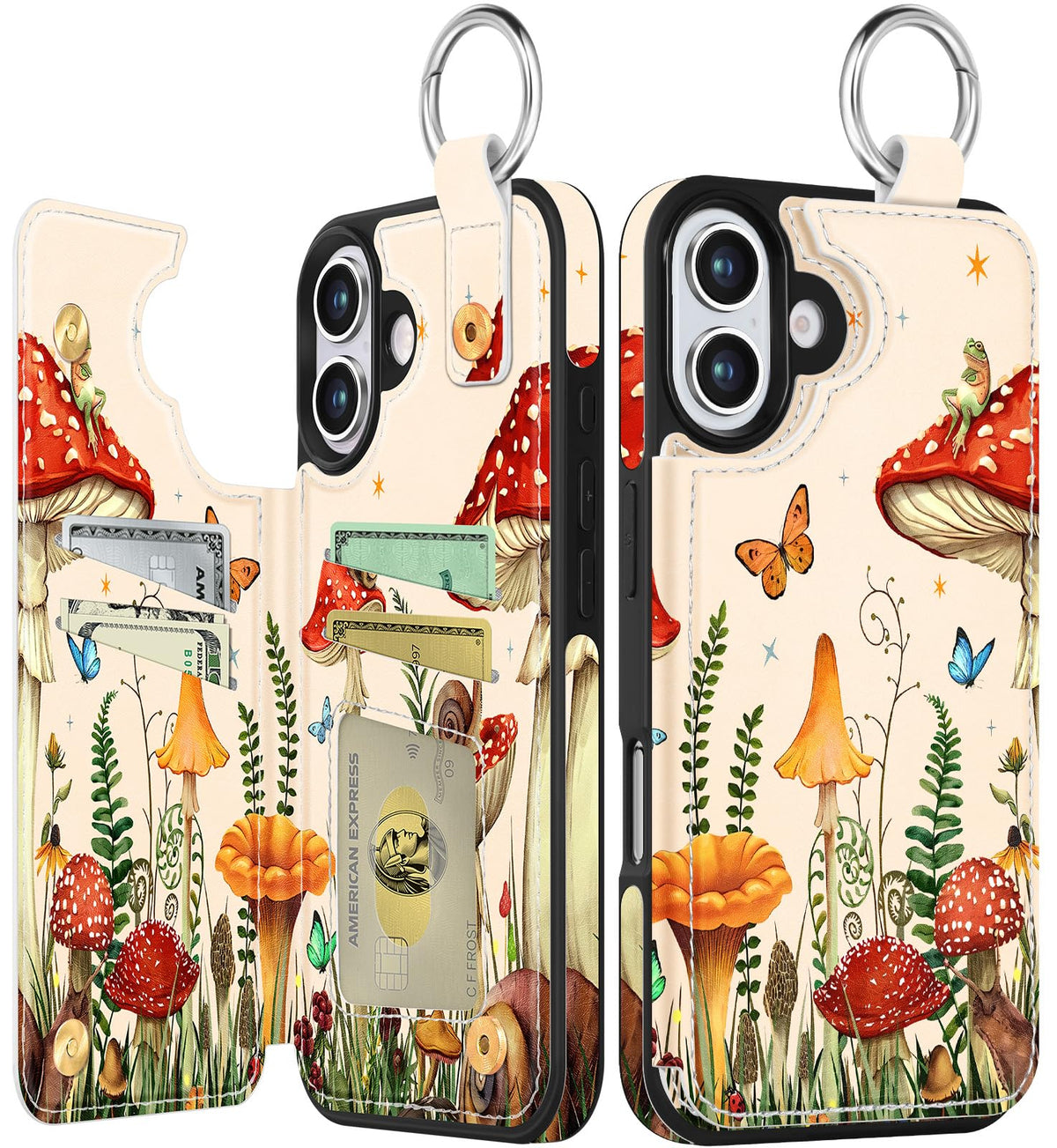 Shorogyt Compatible with iPhone 17 Pro Max Wallet Case with Card Holder - Cute Dog Lover Design Kickstand for Magnetic Clasp Back Flip Folio Leather Phone Covers for Women Men Girls