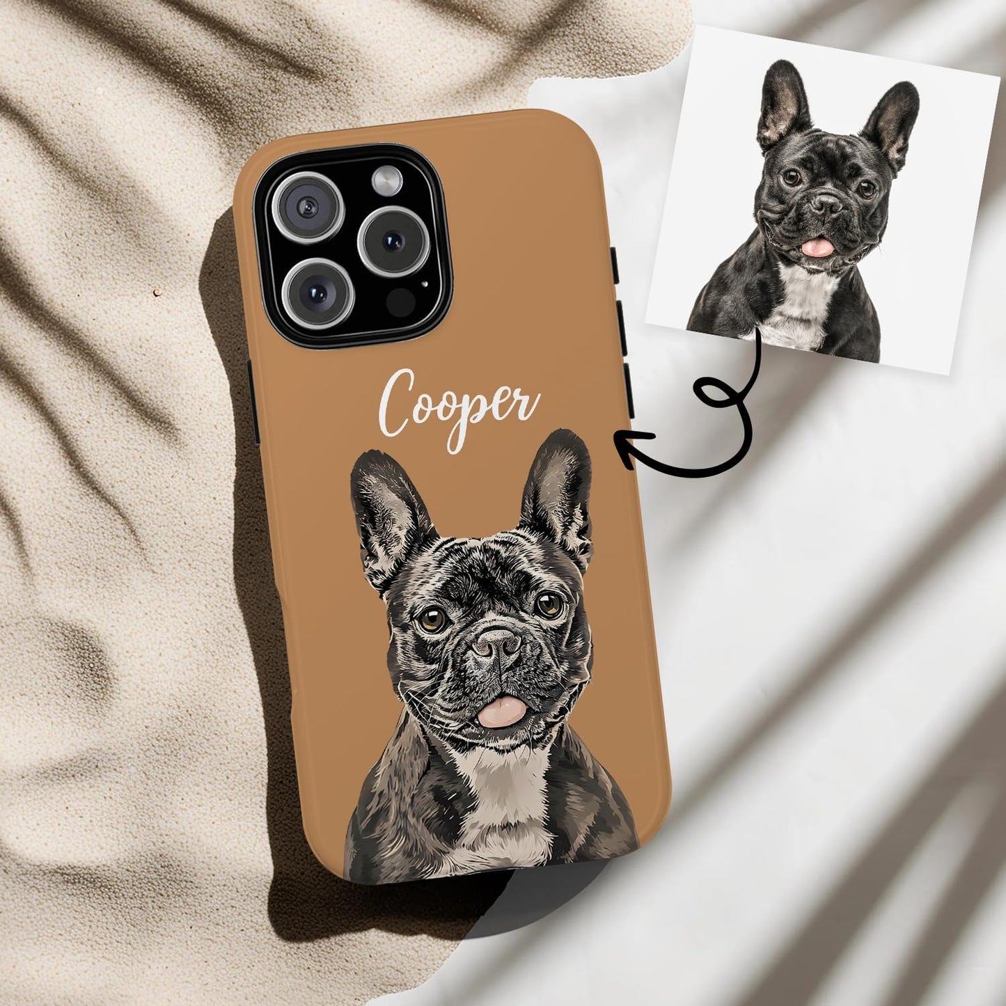 Personalized Pet Photo Phone Case - Custom Name and Picture, Dog Cat Case, Gifts For Dog Mom, Compatible with 17 16 15 14 12 13 11 S24 S24 (Pet 2)