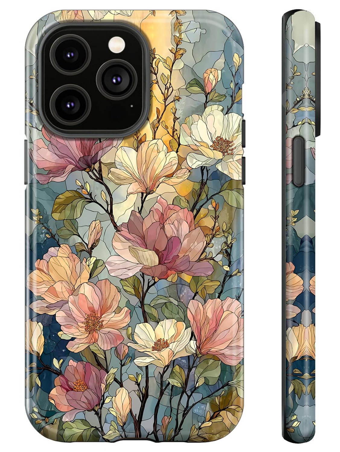 Case for iPhone 12 Pro,iPhone12,Christmas Tree Floral Phone Case for Girl Women Boy Men,Hybrid Durable Shockproof Soft Silicone Cover