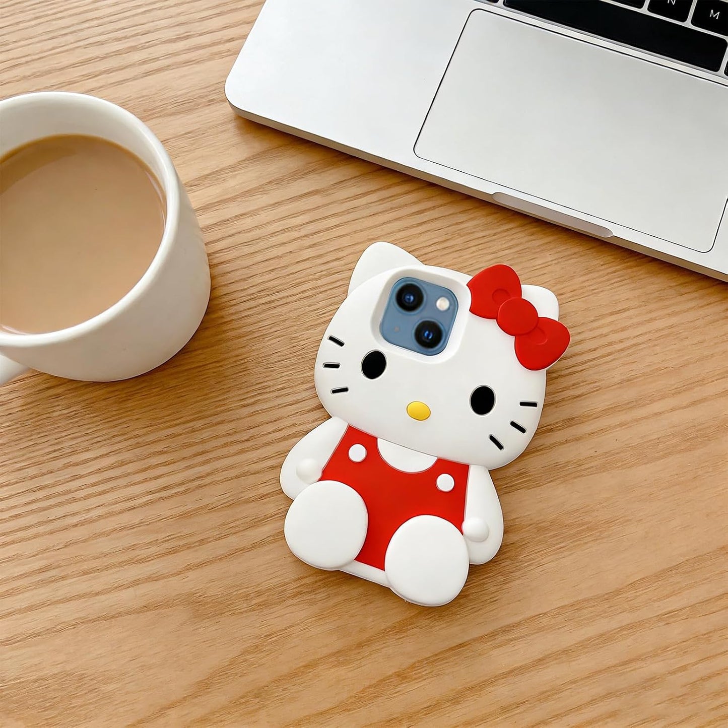 Anime Cat Soft Silicone Case for iPhone 13/14/15,Fashion Kawaii Soft Silicone Animal tective Gel Shockof Gel Back Cover