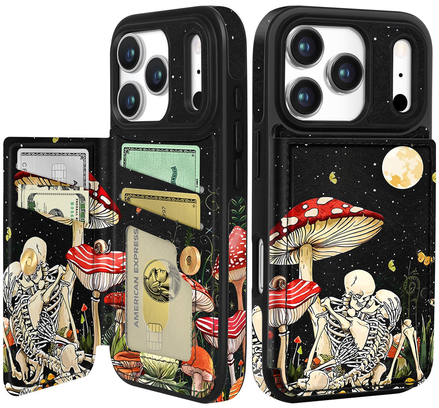 Shorogyt Compatible with iPhone 17 Pro Max Wallet Case with Card Holder - Cute Dog Lover Design Kickstand for Magnetic Clasp Back Flip Folio Leather Phone Covers for Women Men Girls