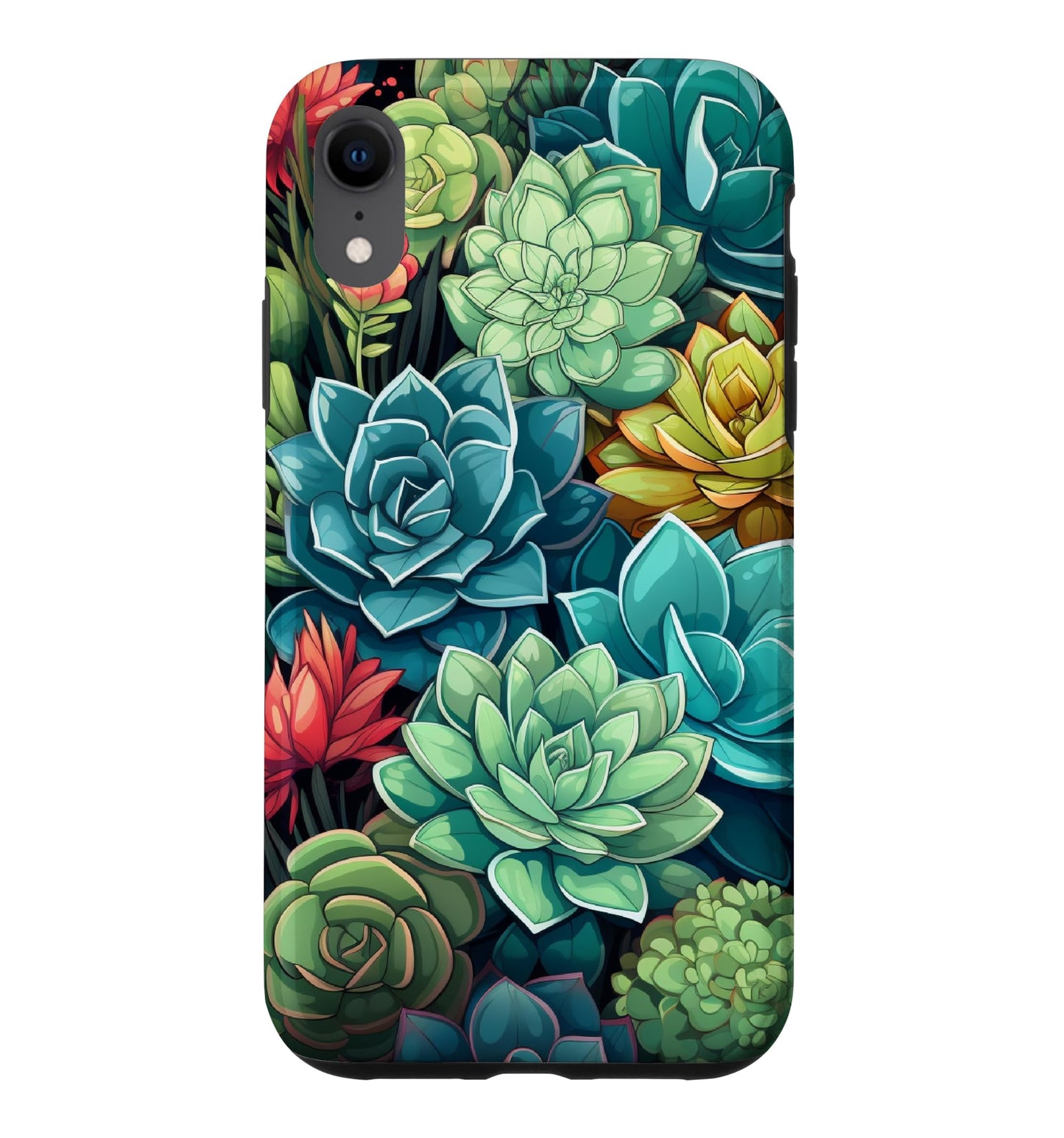 Succulent Plant Botanical Green Floral Pattern Flower Cactus Case for iPhone Air
