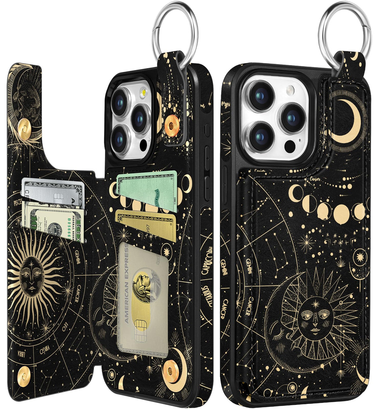 Shorogyt Compatible with iPhone 17 Pro Max Wallet Case with Card Holder - Cute Dog Lover Design Kickstand for Magnetic Clasp Back Flip Folio Leather Phone Covers for Women Men Girls