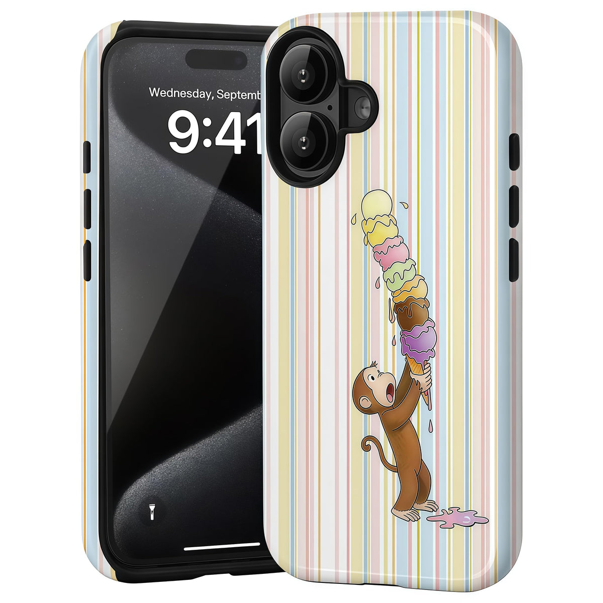 Candlelight Dinner Dog Case for iPhone 12/12 Pro | Hard Hybrid 2-Layer Design, Protective Scratch Resistant Cover for Women Girls