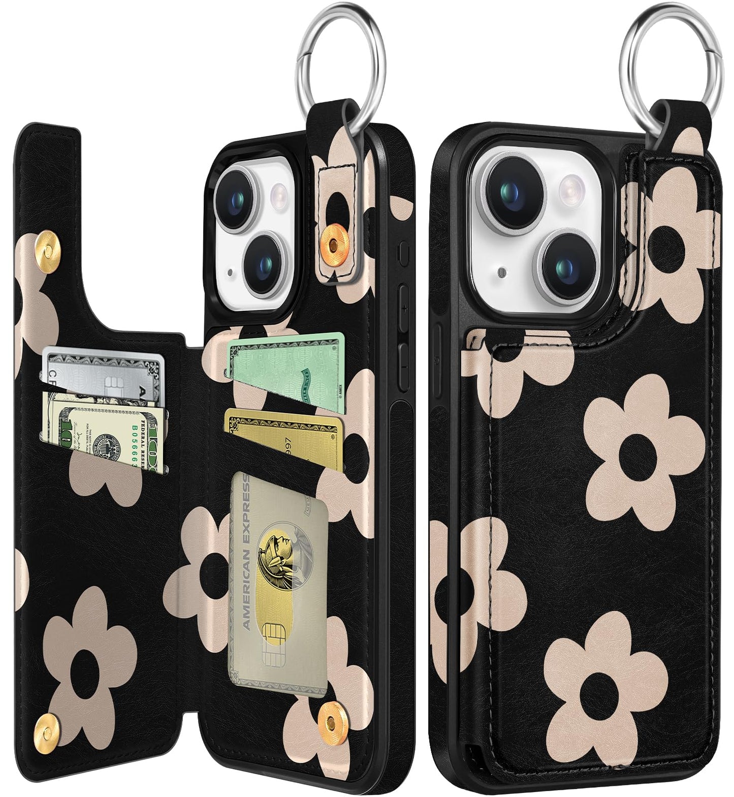 Shorogyt Compatible with iPhone 17 Pro Max Wallet Case with Card Holder - Cute Dog Lover Design Kickstand for Magnetic Clasp Back Flip Folio Leather Phone Covers for Women Men Girls
