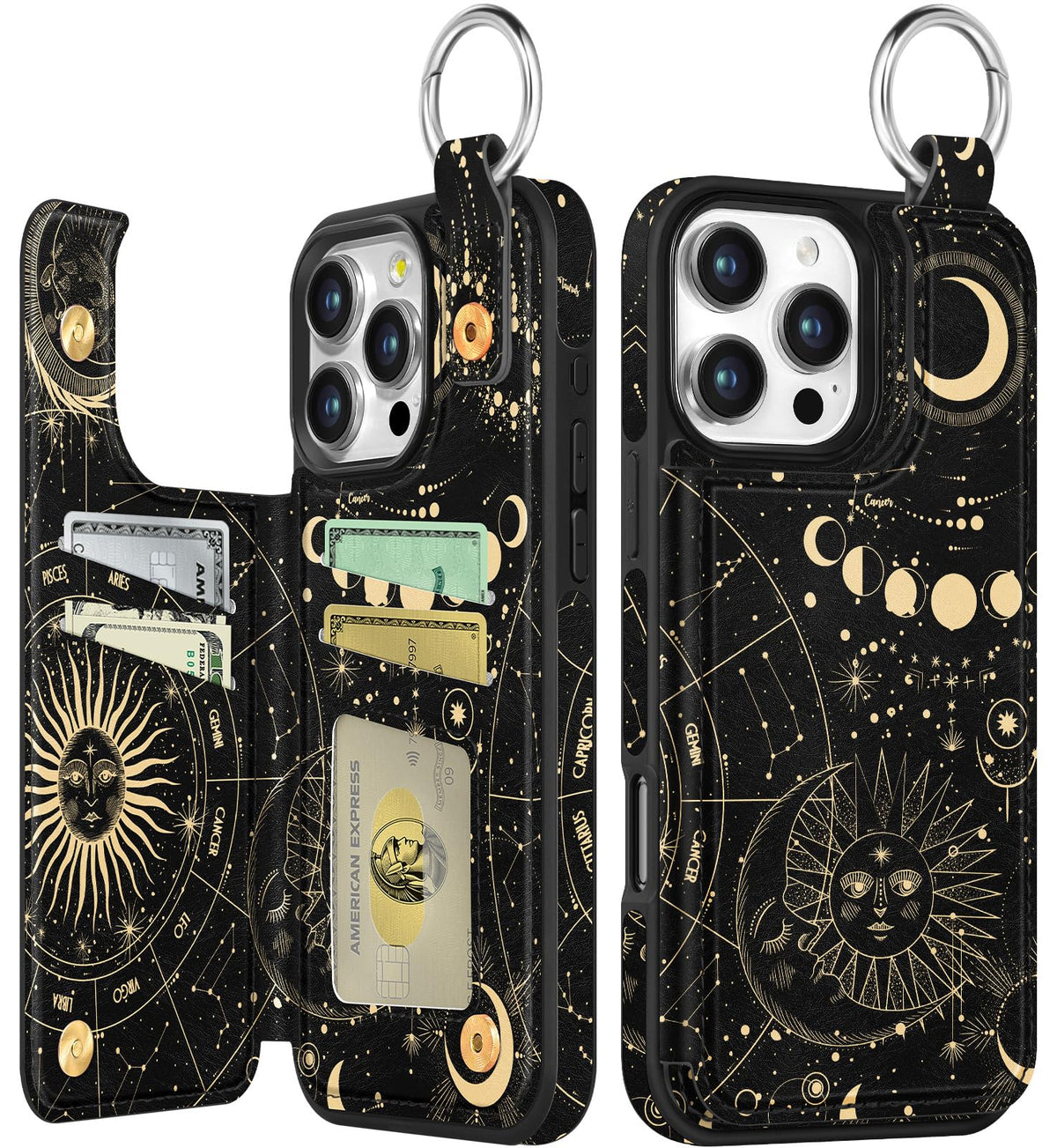 Shorogyt Compatible with iPhone 17 Pro Max Wallet Case with Card Holder - Cute Dog Lover Design Kickstand for Magnetic Clasp Back Flip Folio Leather Phone Covers for Women Men Girls