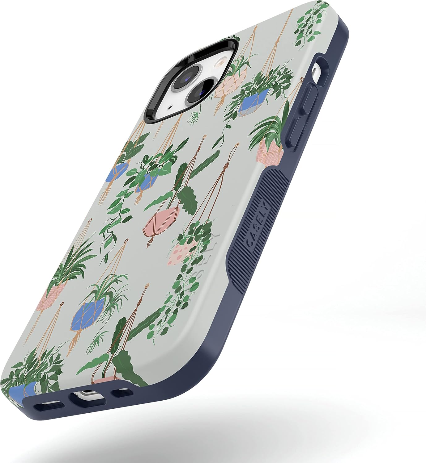 Casely iPhone 15 Case | Hanging Around | Potted Plants Floral | Bold Protective Design | Compatible with MagSafe