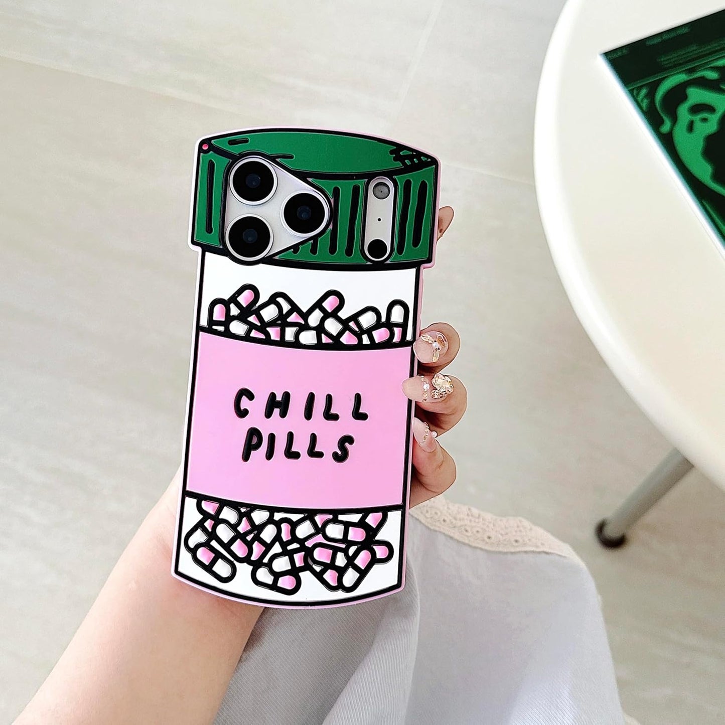 Cases Compatible with iPhone 17 Pro Max Case 3D Silicone Cute Cartoon Lovely Design Soft Slim Fit Rubber Bumper Shockproof Cover for Apple iPhone 17 Pro Max 6.9" Pills