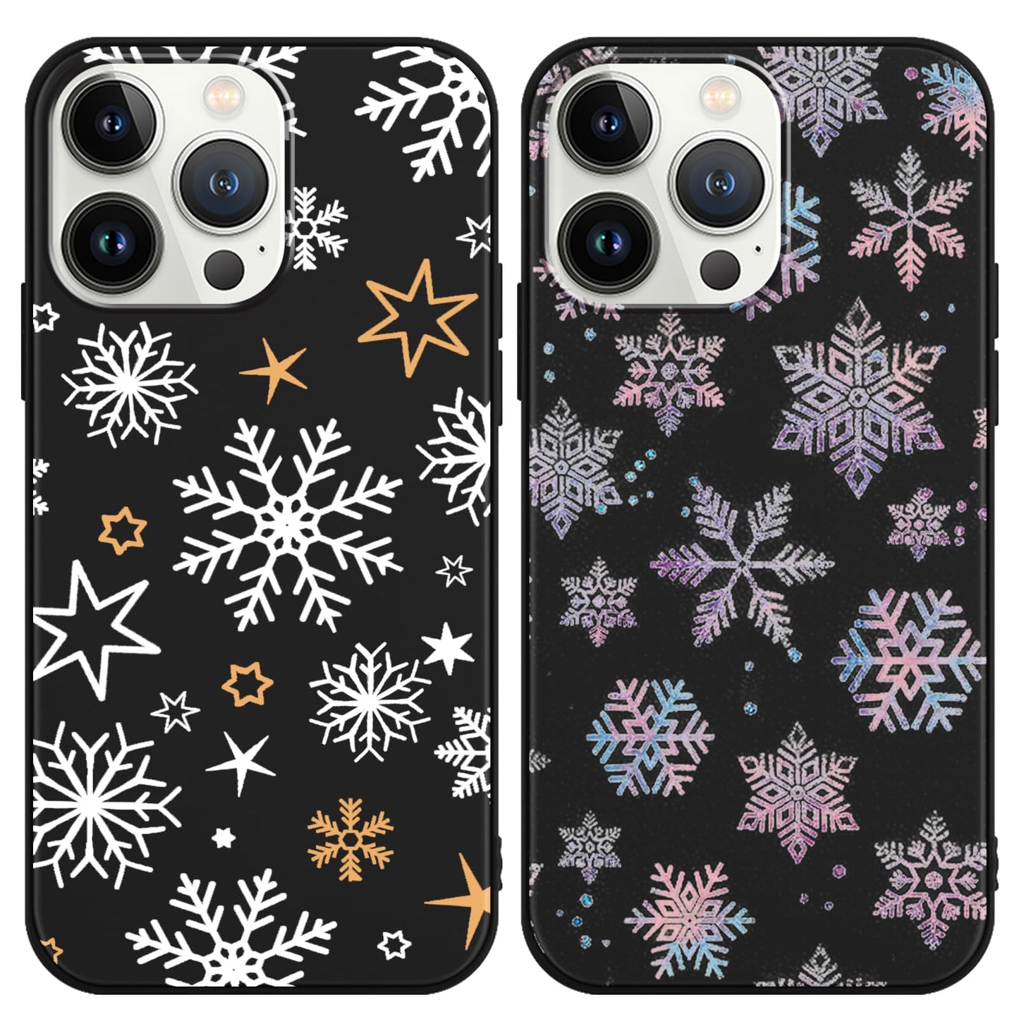 2 Pack Christmas Phone Case for iPhone 16 6.1'', Cute Christmas Tree Pattern Gifts Case with Gingerbread Canes Design Soft TPU Anti-Fall Protective Slim Shockproof Cover for Girl Women Men