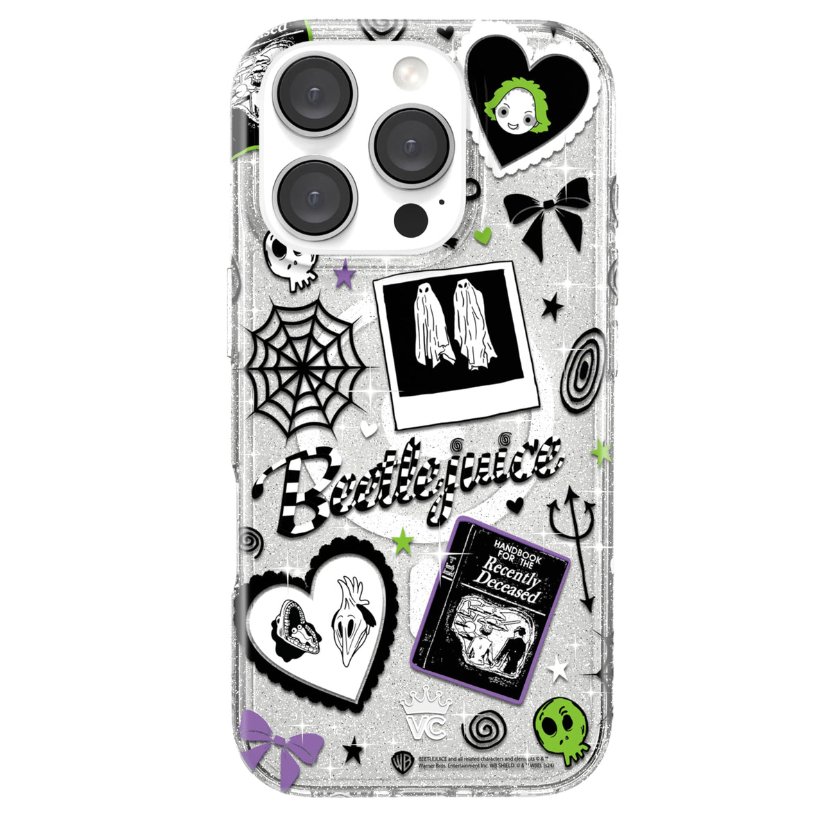 VELVET CAVIAR Christmas Phone Case for iPhone 16 - Compatible with MagSafe [10ft Drop Tested] - Holiday Peppermint Glitter Winter Theme