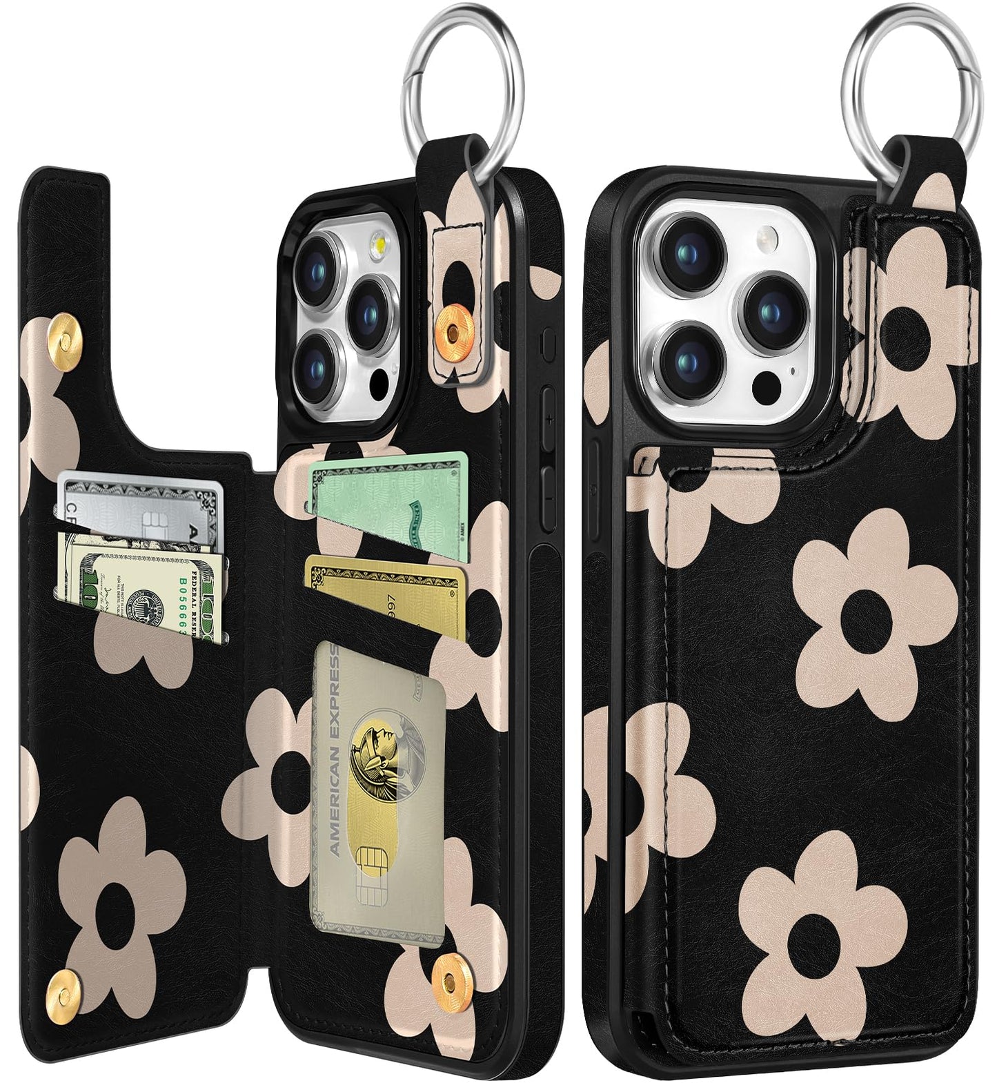 Shorogyt Compatible with iPhone 17 Pro Max Wallet Case with Card Holder - Cute Dog Lover Design Kickstand for Magnetic Clasp Back Flip Folio Leather Phone Covers for Women Men Girls