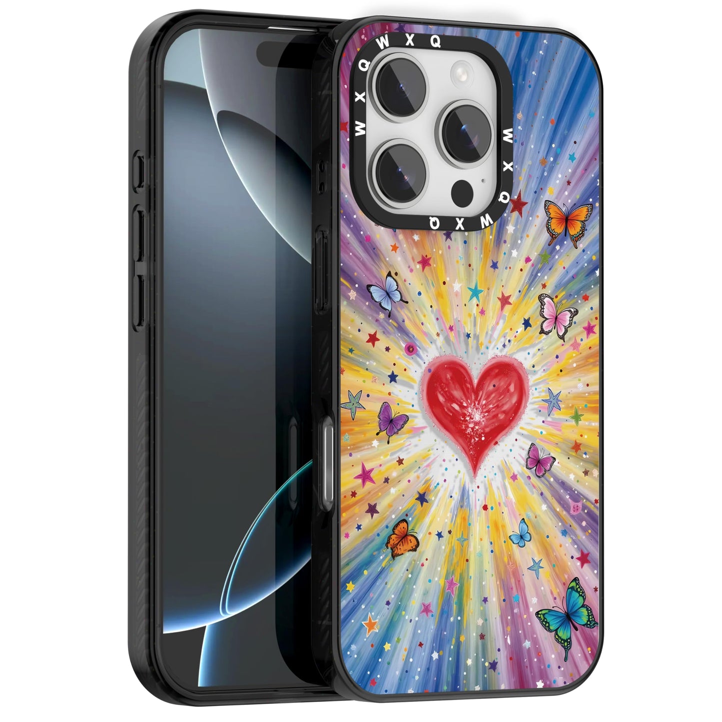 for iPhone 16 pro max Graffiti of Cartoon Animal Clear Phone Case | TPU+PC Premium Painted Anti-Drop Phone Case Superior Shock Absorption Military-Grade Drop Protection cover