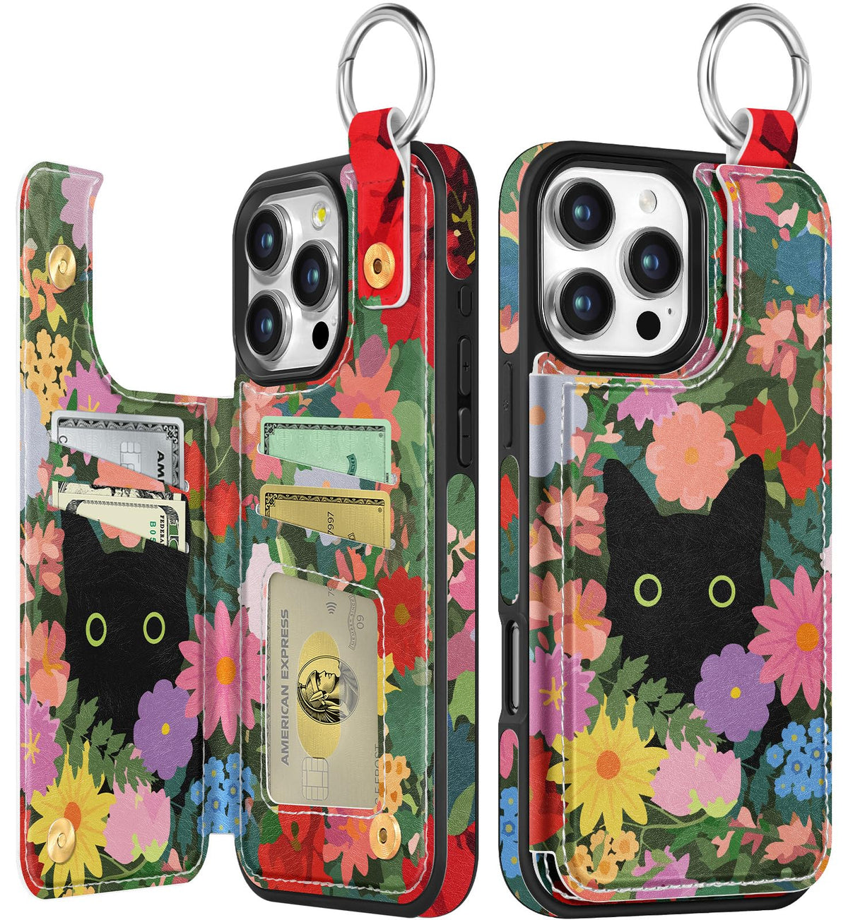 Shorogyt Compatible with iPhone 17 Pro Max Wallet Case with Card Holder - Cute Dog Lover Design Kickstand for Magnetic Clasp Back Flip Folio Leather Phone Covers for Women Men Girls