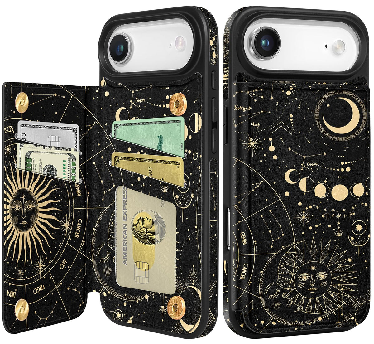 Shorogyt Compatible with iPhone 17 Pro Max Wallet Case with Card Holder - Cute Dog Lover Design Kickstand for Magnetic Clasp Back Flip Folio Leather Phone Covers for Women Men Girls