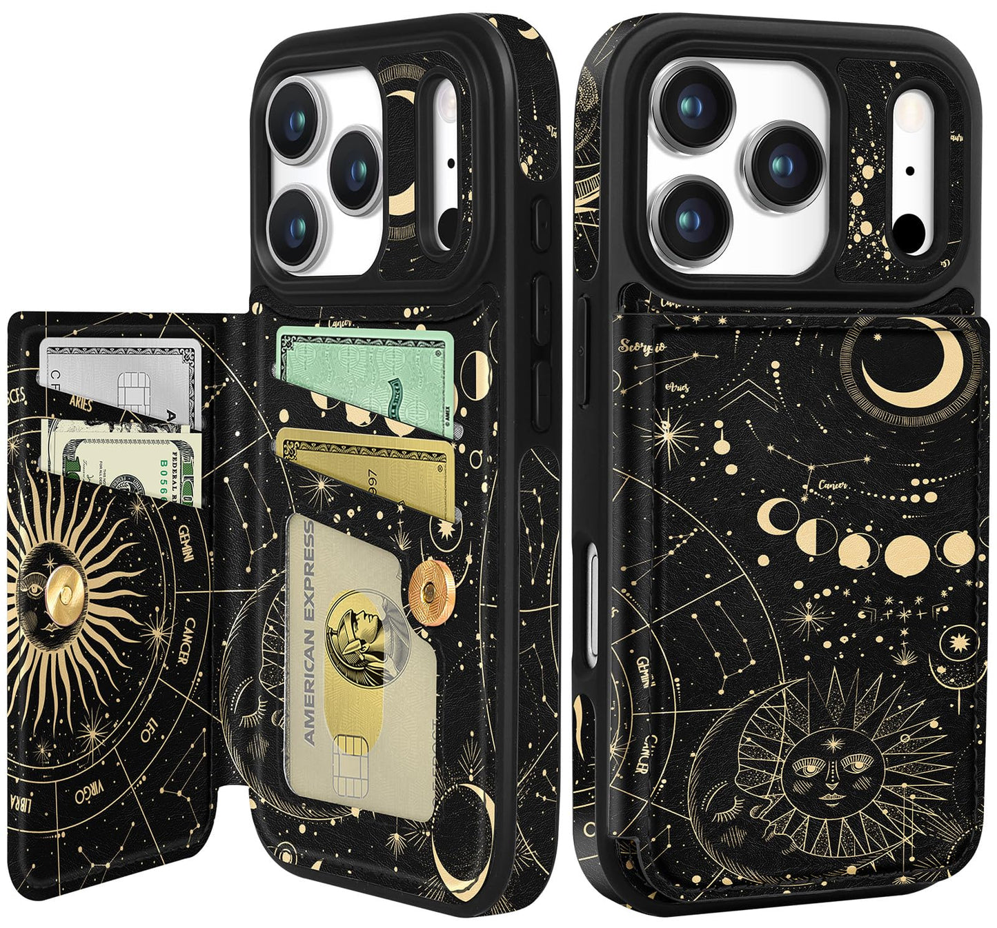 Shorogyt Compatible with iPhone 17 Pro Max Wallet Case with Card Holder - Cute Dog Lover Design Kickstand for Magnetic Clasp Back Flip Folio Leather Phone Covers for Women Men Girls