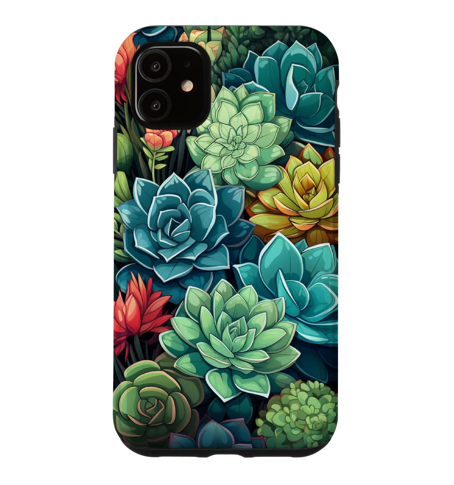 Succulent Plant Botanical Green Floral Pattern Flower Cactus Case for iPhone Air