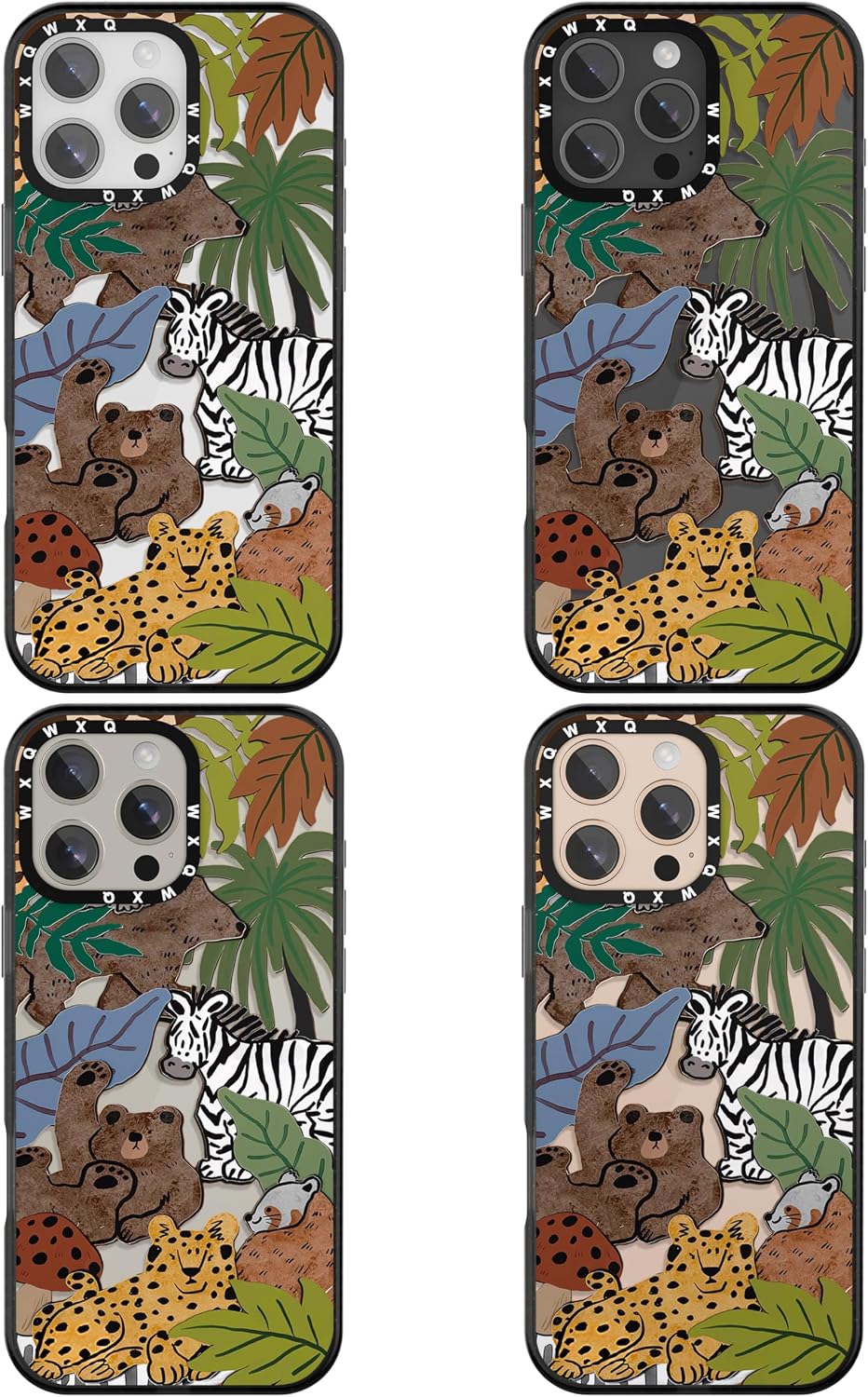 for iPhone 16 pro max Graffiti of Cartoon Animal Clear Phone Case | TPU+PC Premium Painted Anti-Drop Phone Case Superior Shock Absorption Military-Grade Drop Protection cover