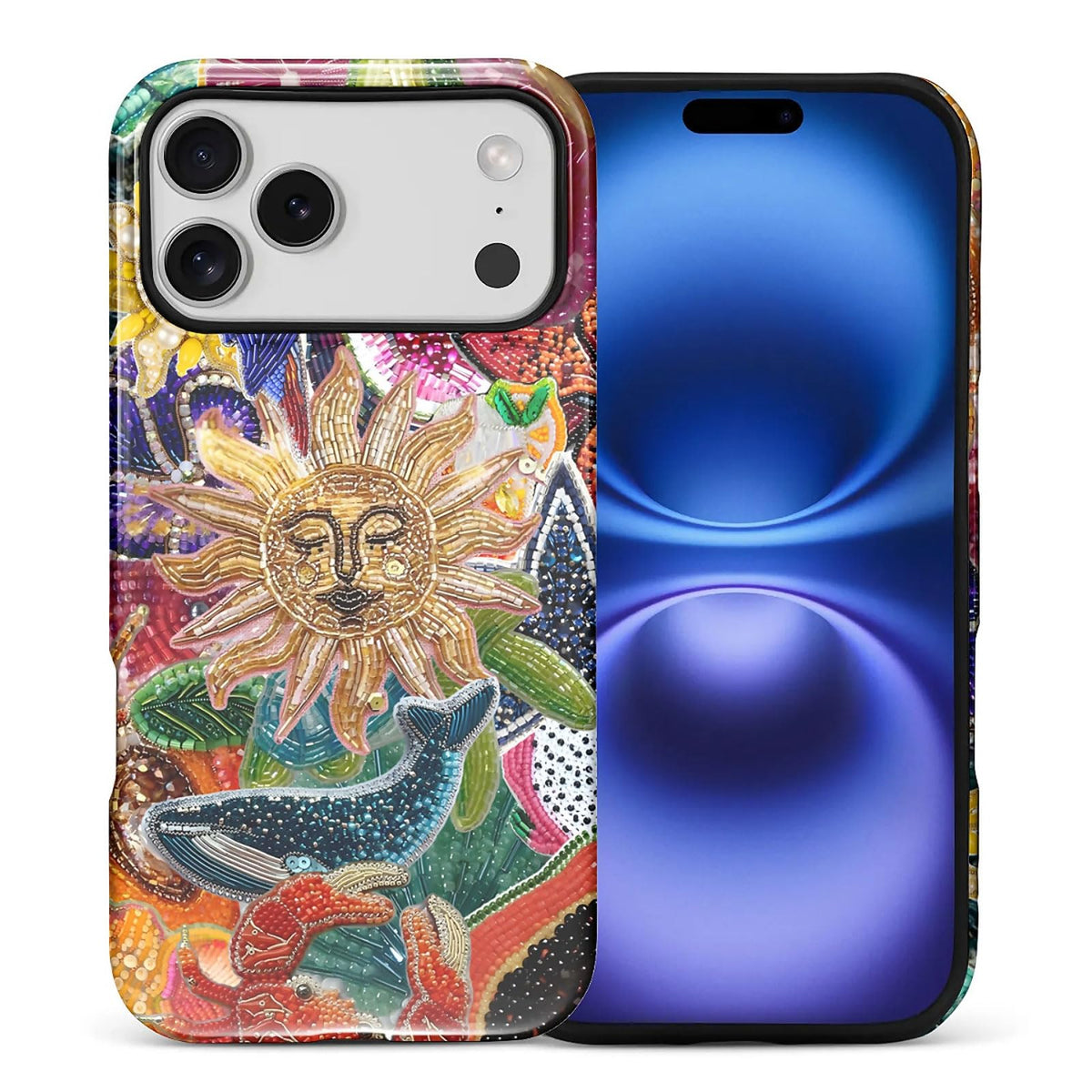 for iPhone 13/14 Case,Hybrid 2-Layer Hard Shell + Silicone Protective Case -Resistant Shockproof- Ally's Dog's Cute College Summer Flower Collage