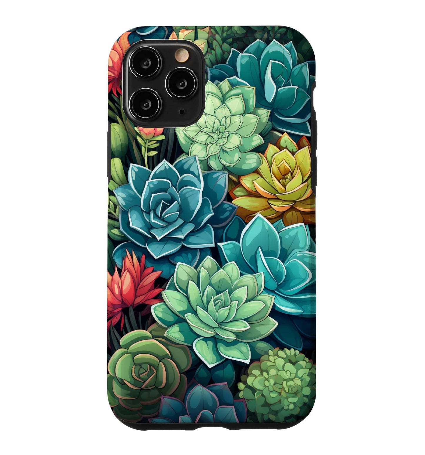 Succulent Plant Botanical Green Floral Pattern Flower Cactus Case for iPhone Air