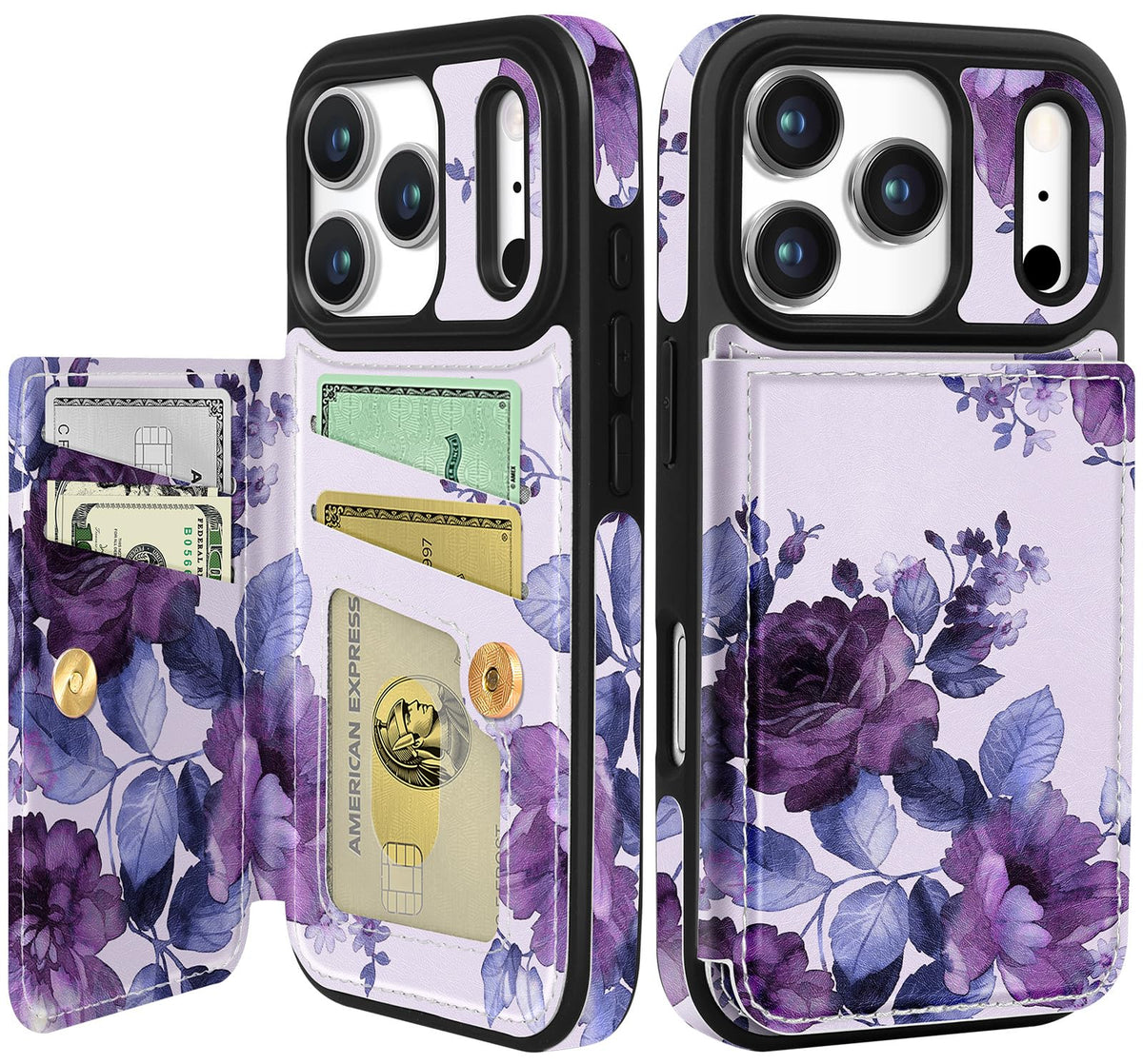 Shorogyt Compatible with iPhone 17 Pro Max Wallet Case with Card Holder - Cute Dog Lover Design Kickstand for Magnetic Clasp Back Flip Folio Leather Phone Covers for Women Men Girls