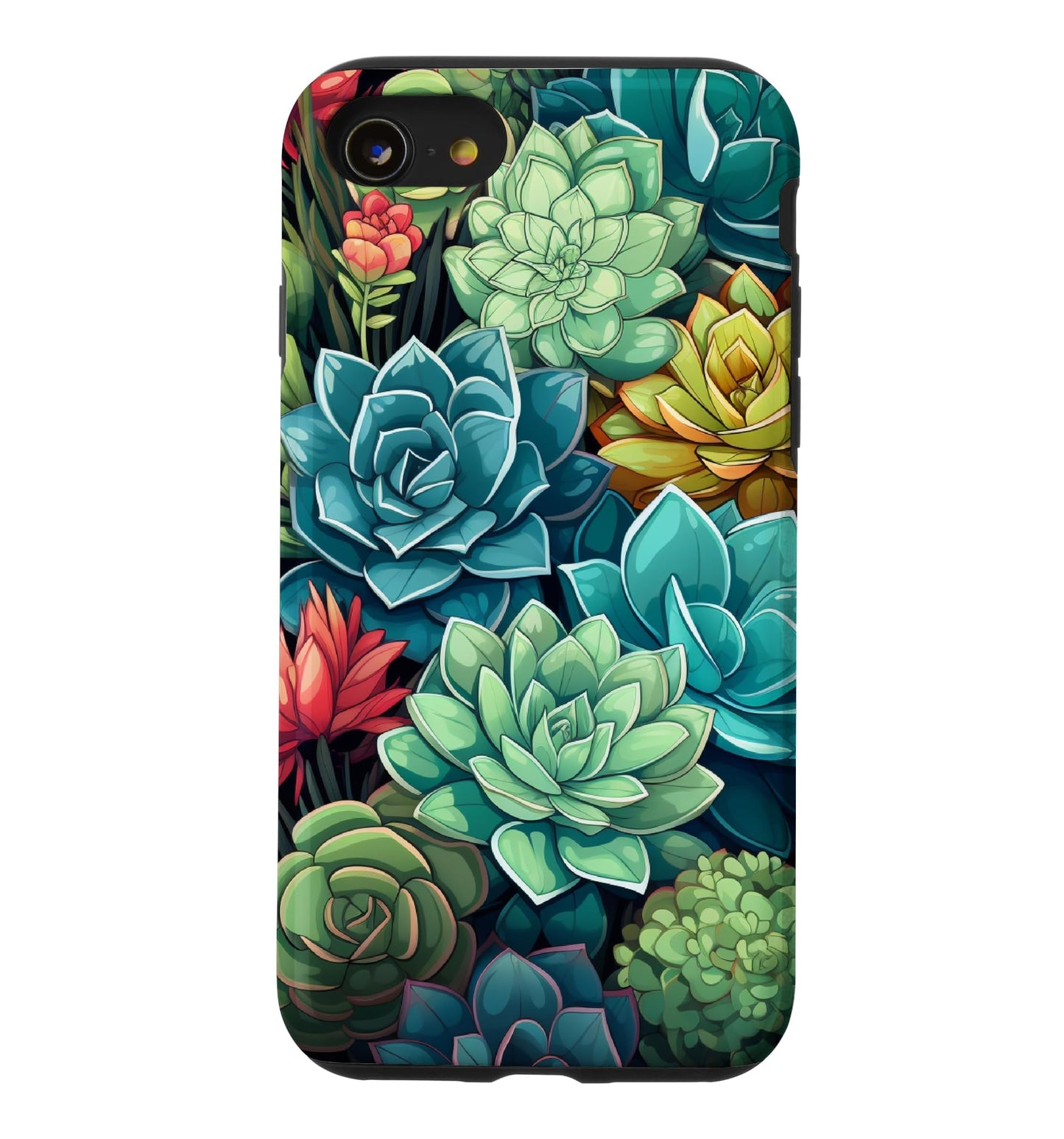Succulent Plant Botanical Green Floral Pattern Flower Cactus Case for iPhone Air