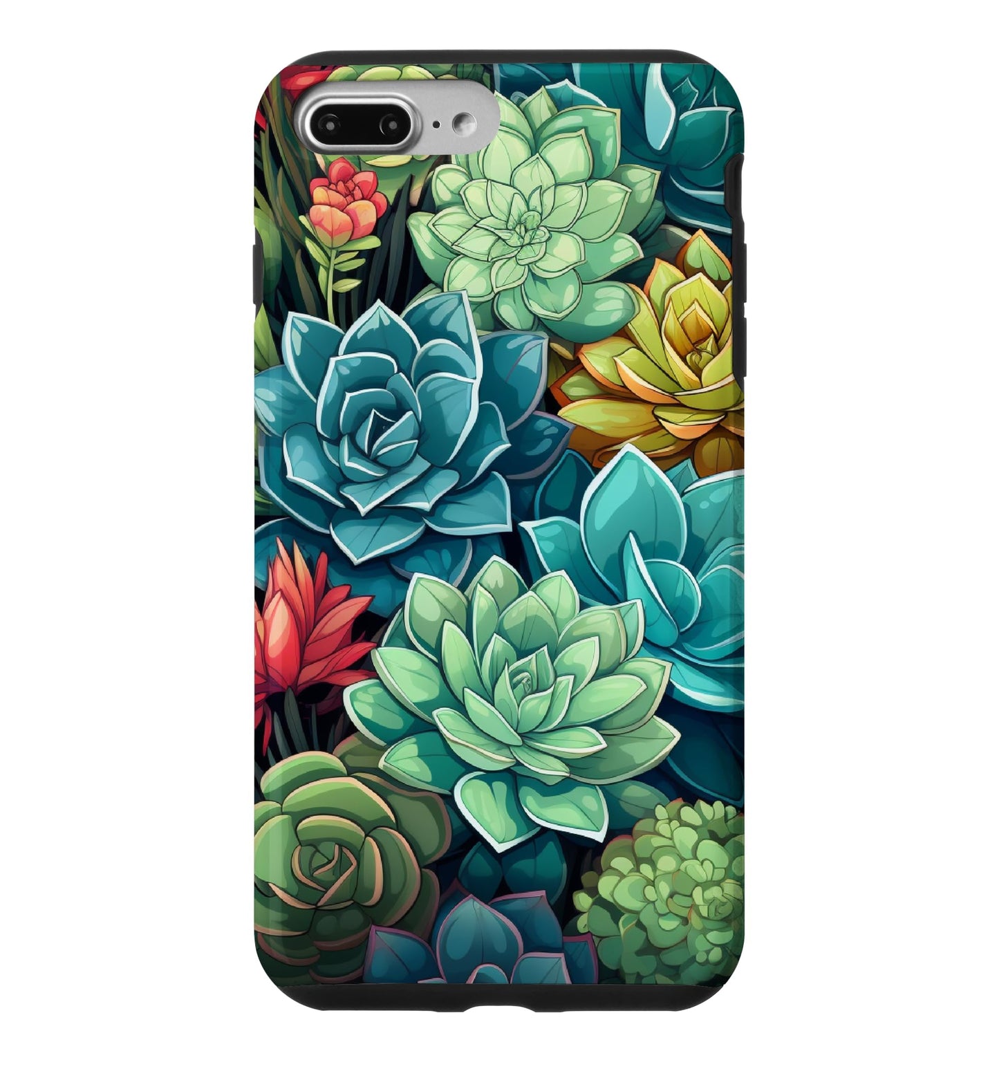 Succulent Plant Botanical Green Floral Pattern Flower Cactus Case for iPhone Air